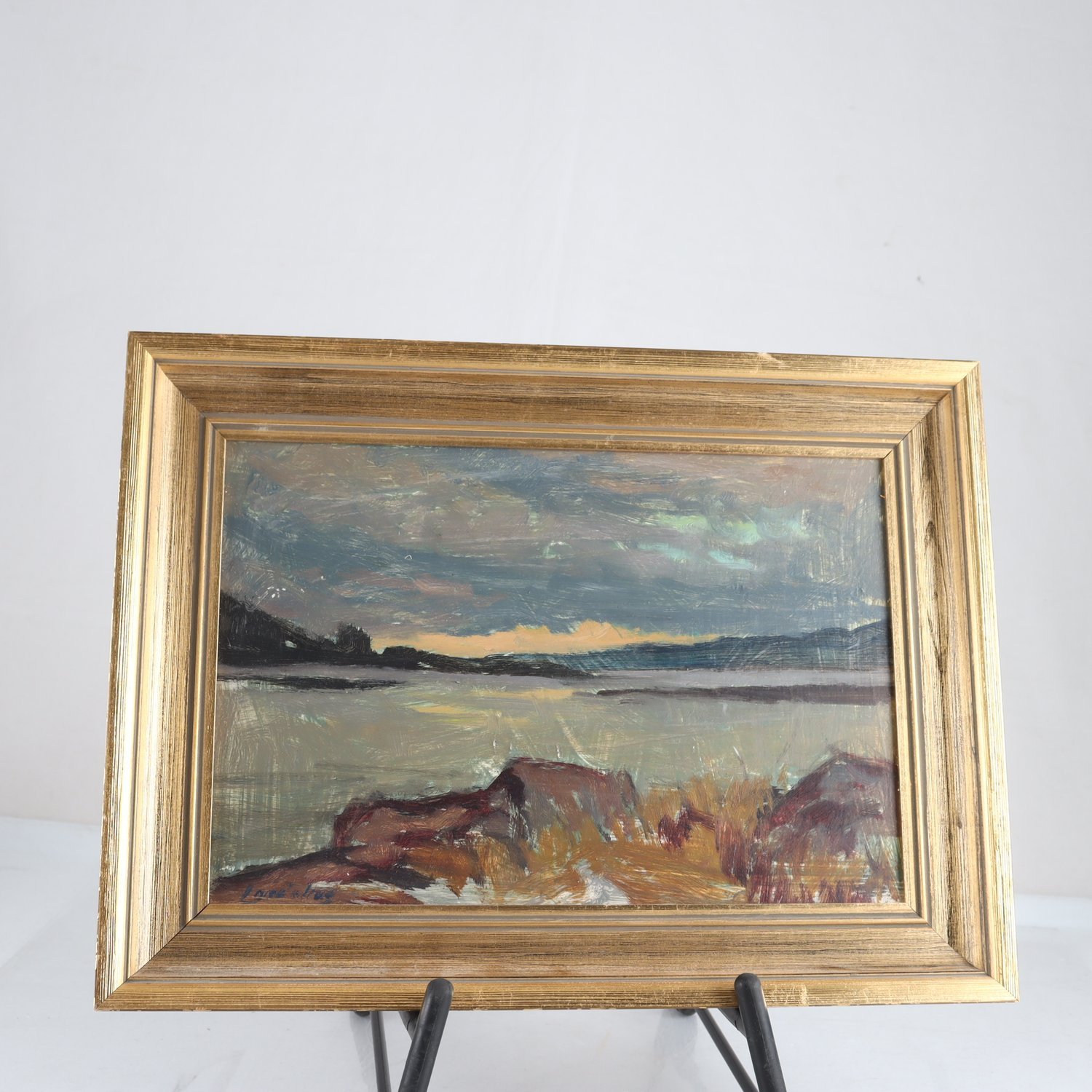 Olja på pannå, Bertil Landelius, (f.1912), signerad. Samfraktas ej.