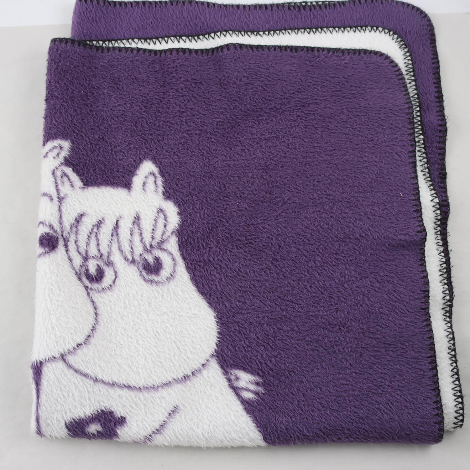 Liten filt, Mumin, lila, vit