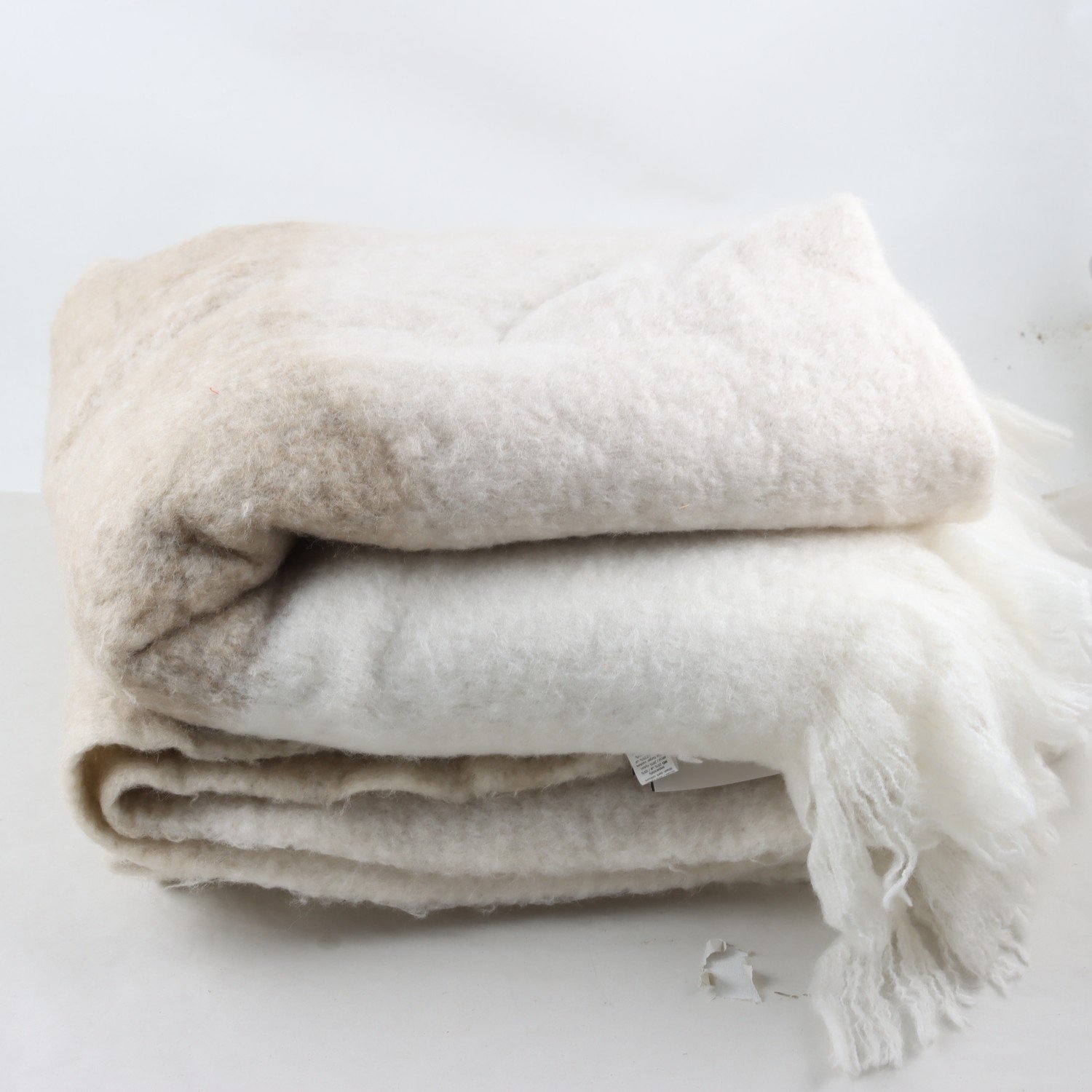 Filtar, Hemtex, 2-pack, vit, beige, kidmohair