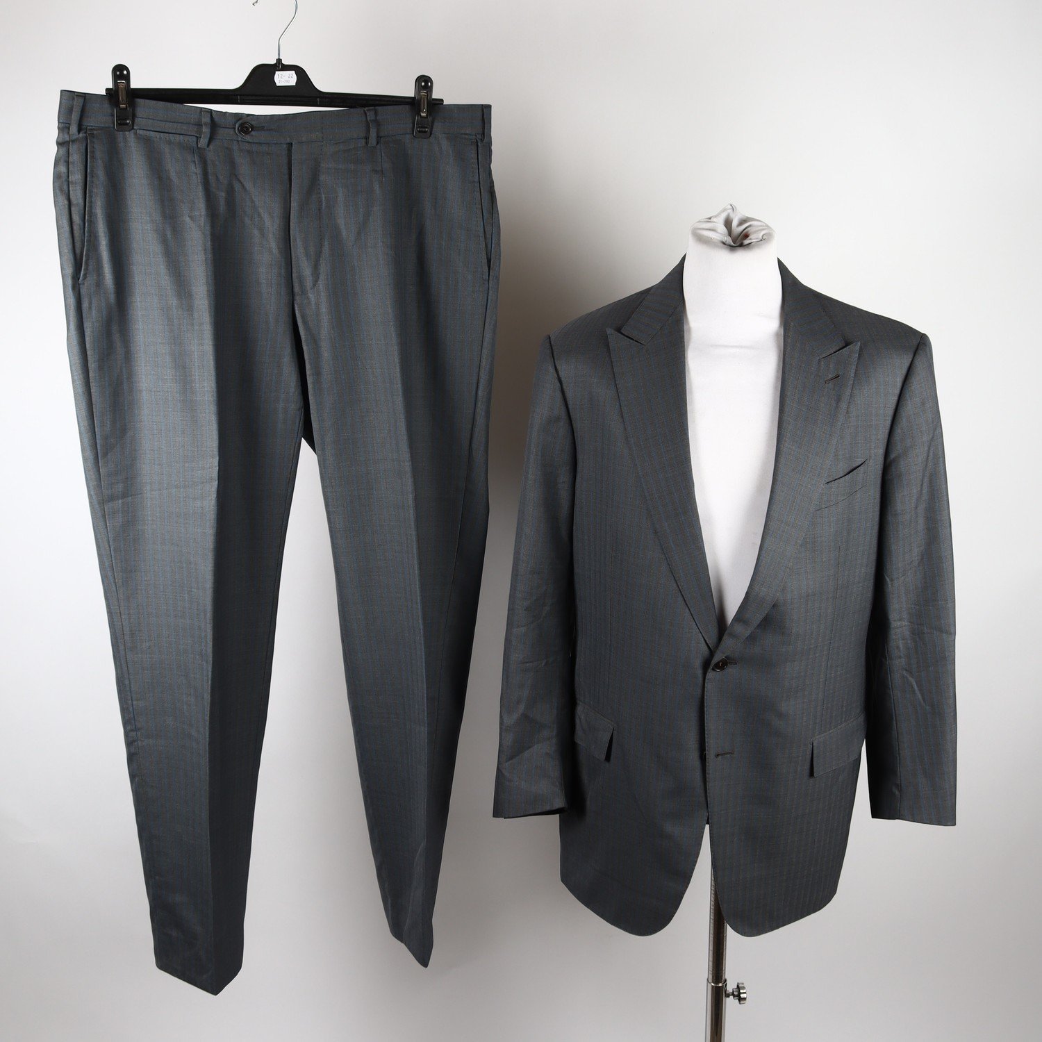 Kostym, Ermenegildo Zegna, grå, randig, stl. 56L