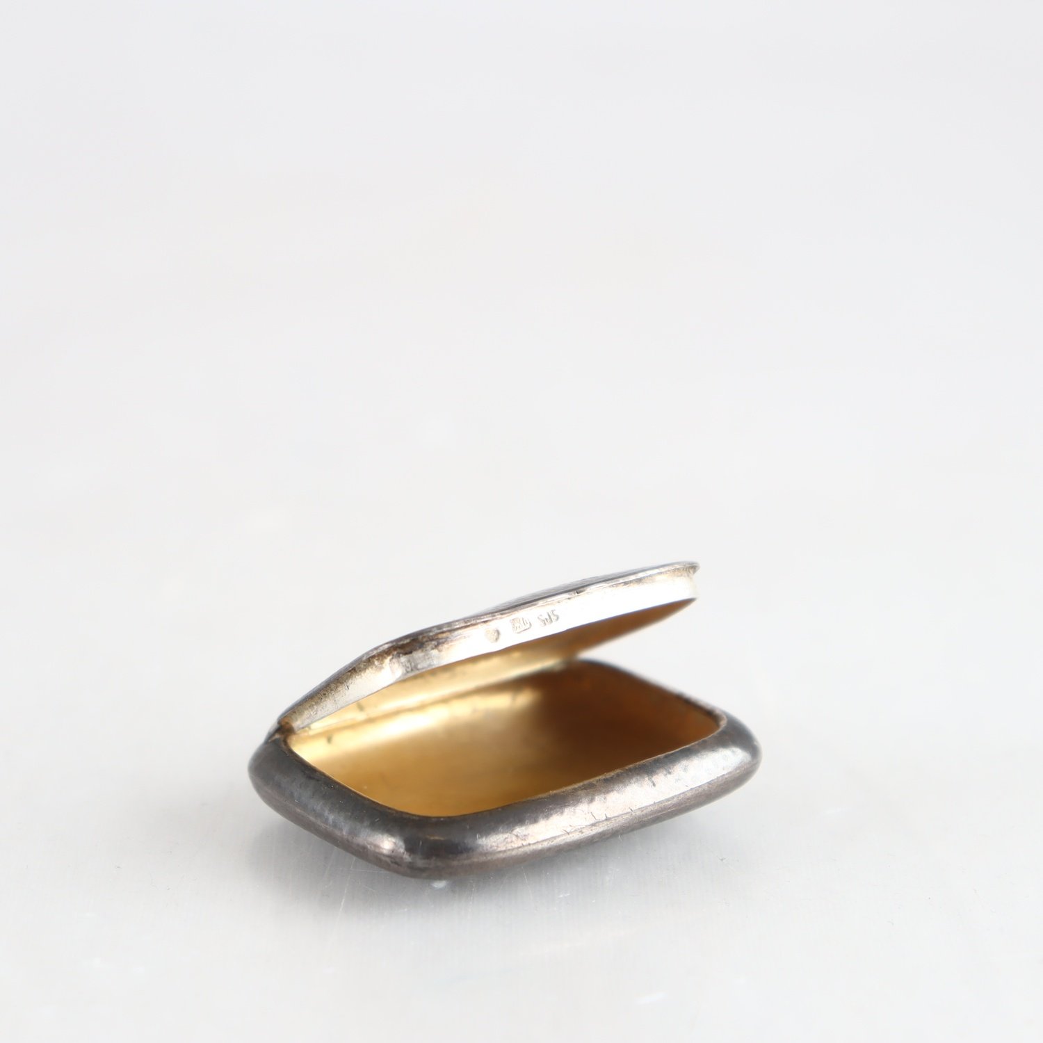 Pillerask, silver, 835, kontrollstämpel