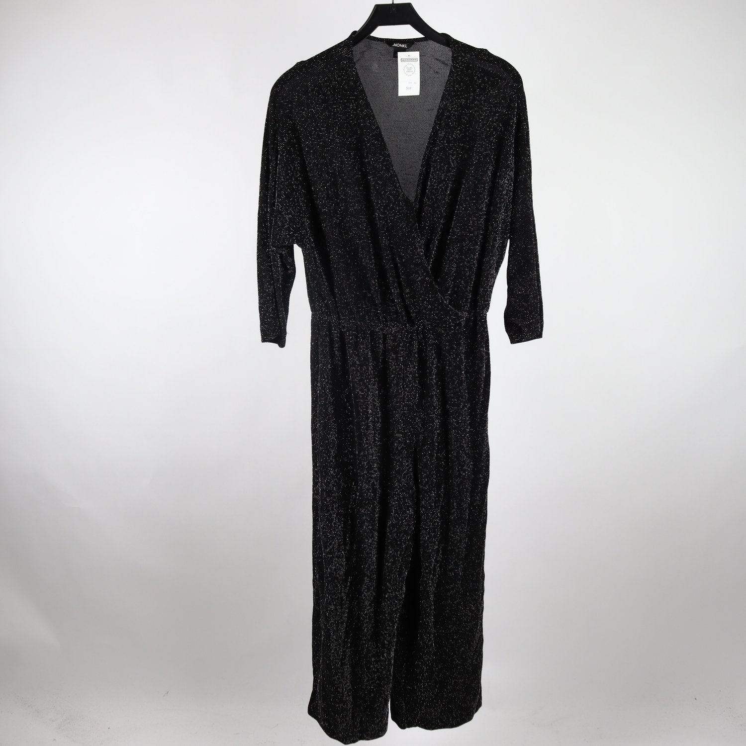 Byxdress, Monki, svart, glitter, stl. M