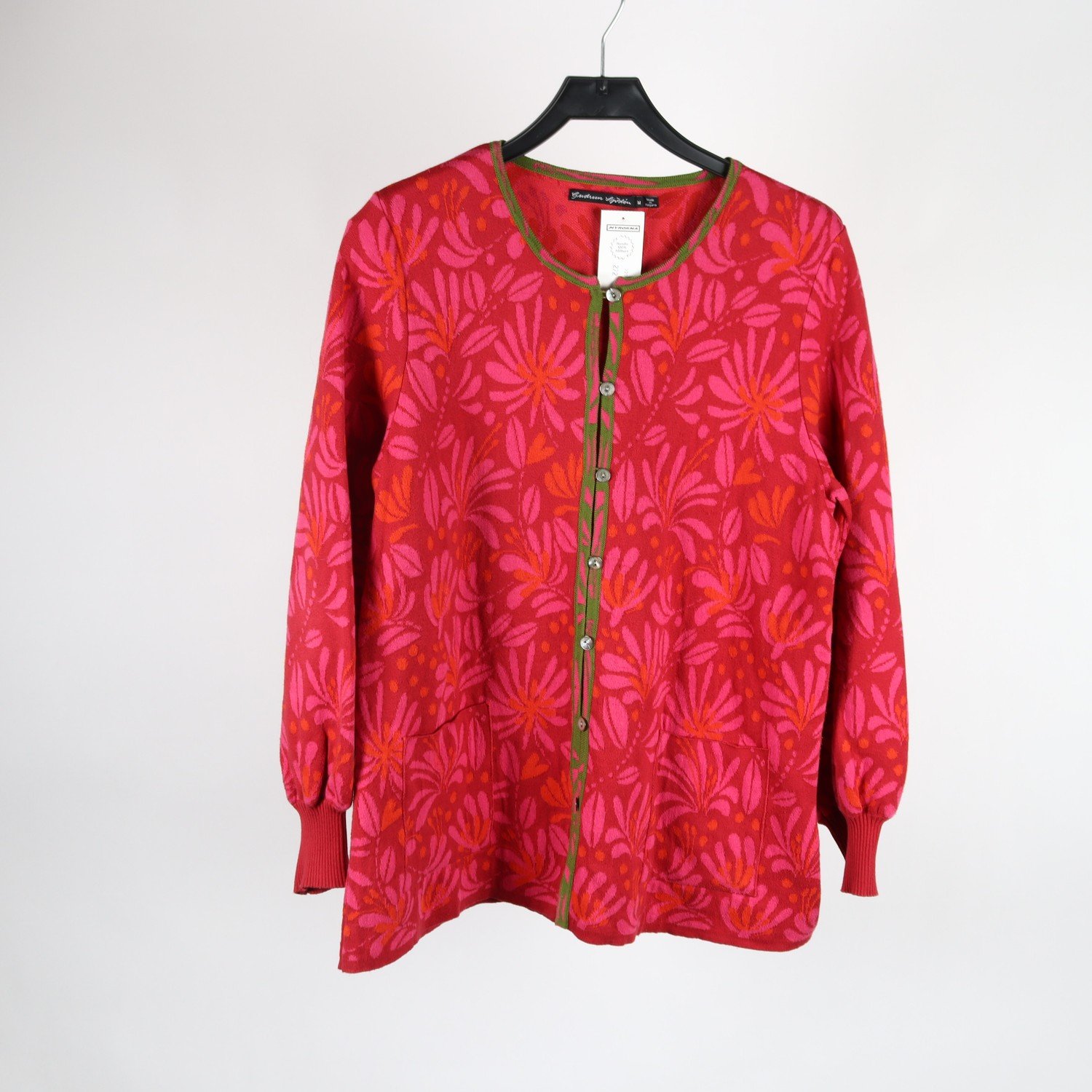 Kofta, Gudrun Sjödén, rosa, röd, stl. M