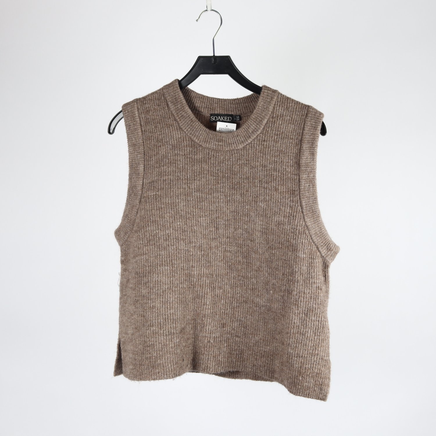 Väst, Soaked, beige, ull, alpaca, stl. L