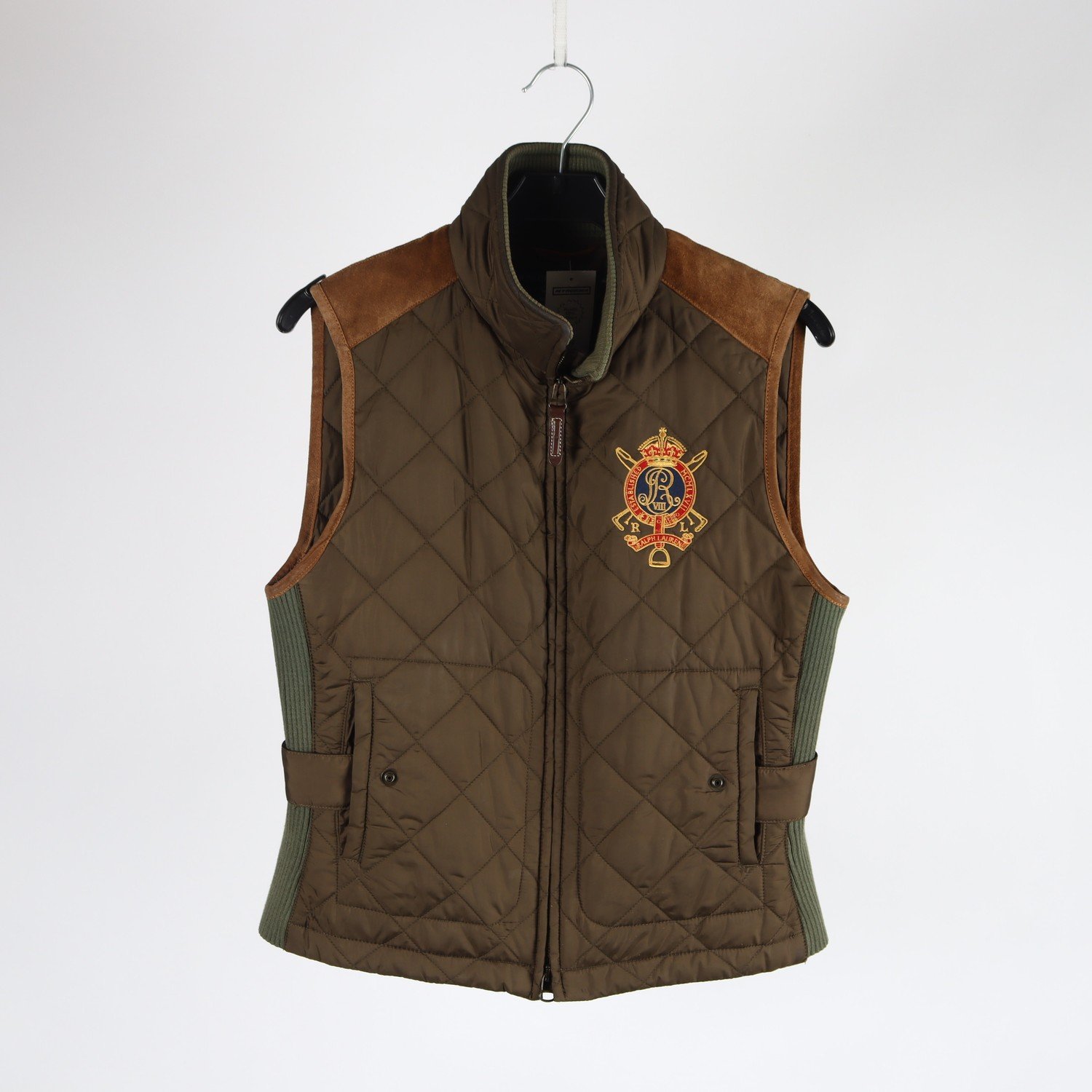 Väst, Ralph Lauren, grön, brun, stl. M