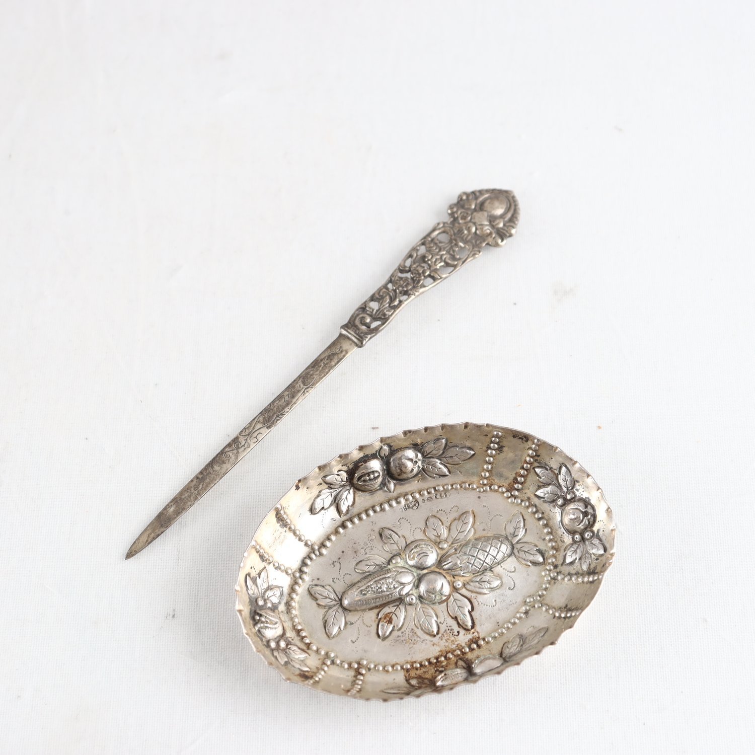 Nipperfat, silver, 830, A.G.D, brevkniv, silver, GEWE, 1946