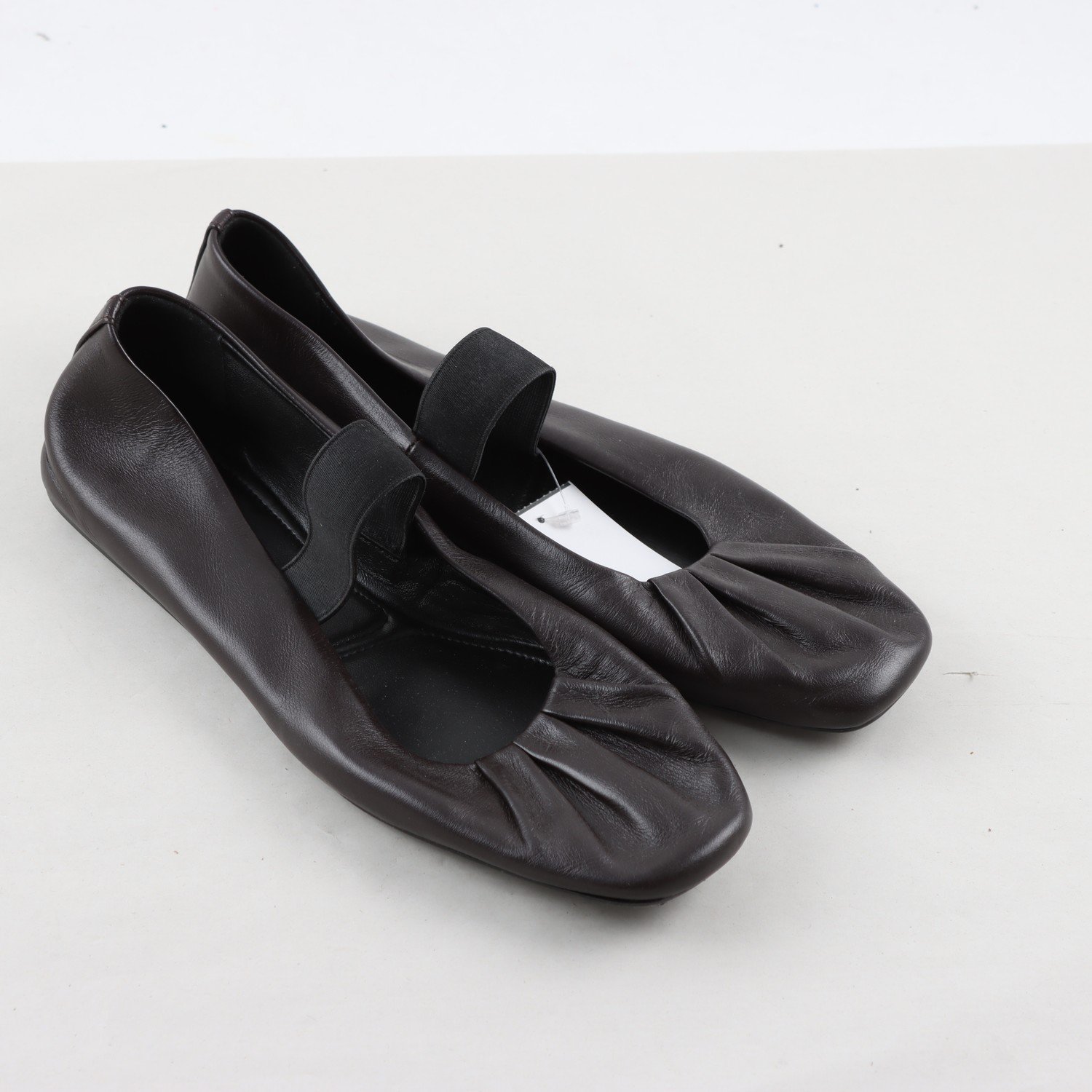Ballerina, Massimo Dutti, brun, skinn, stl. 39