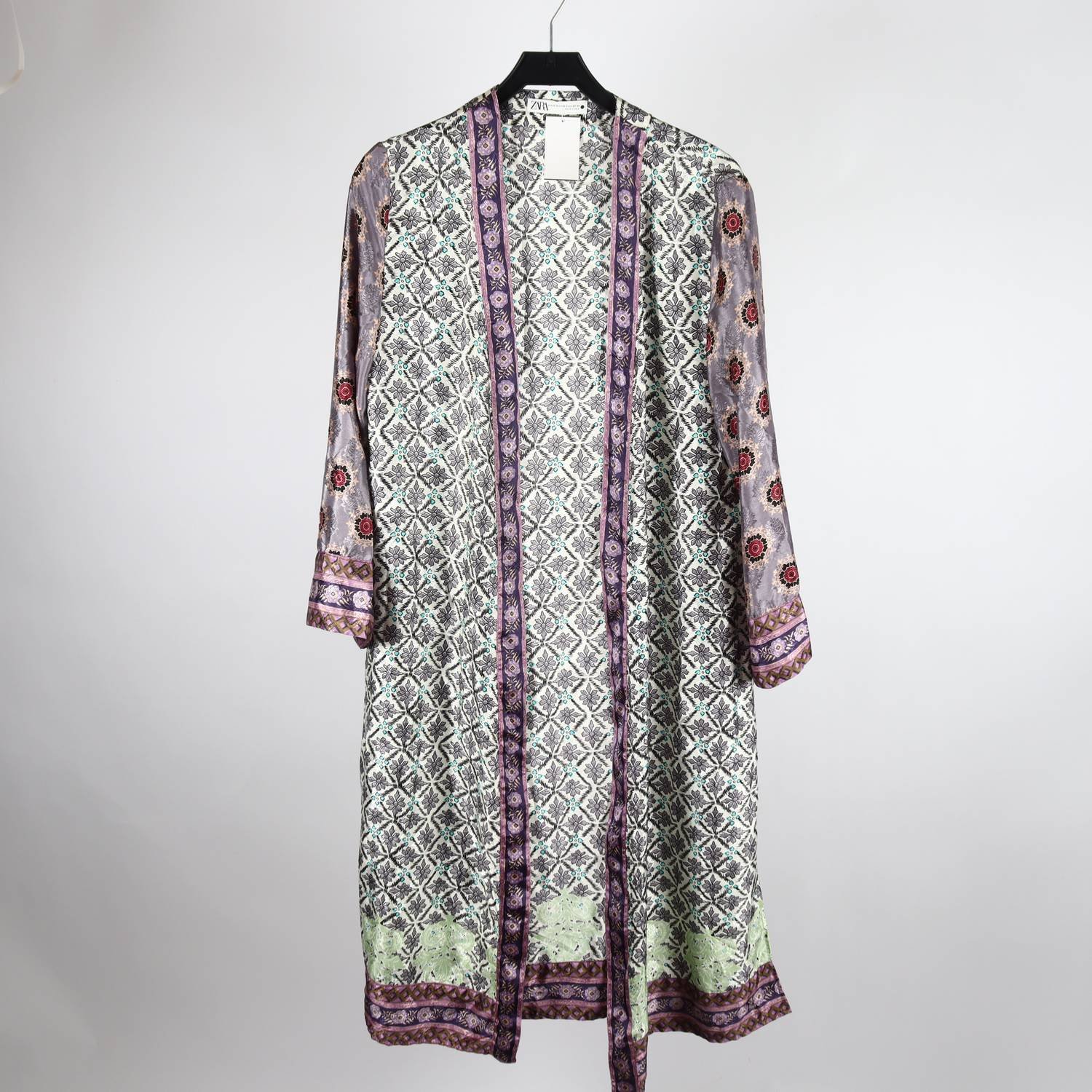 Kimono, Zara, mönstrad, grå, stl. XS