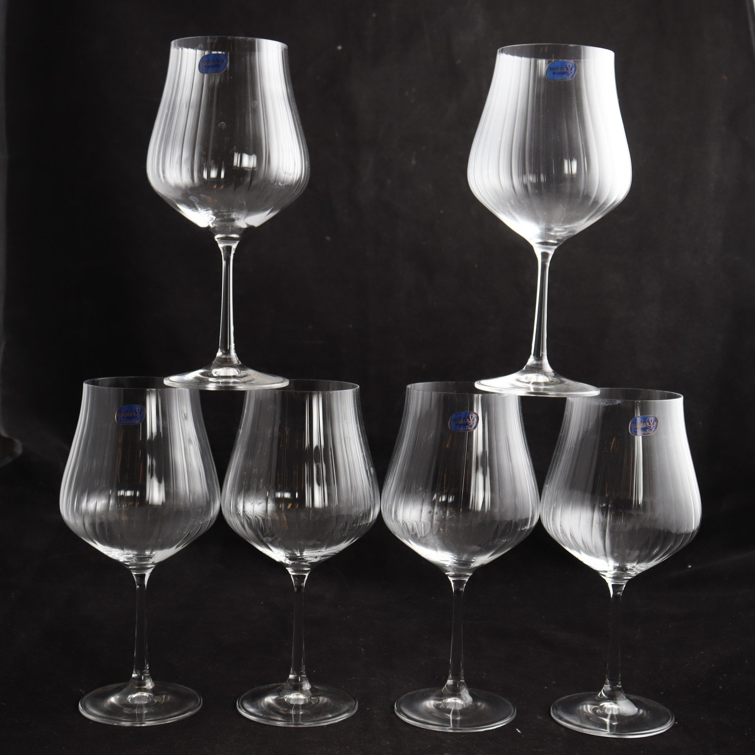 Vinglas, Bohemia Crystal, Tjeckien, 6 st. Endast avhämtning.