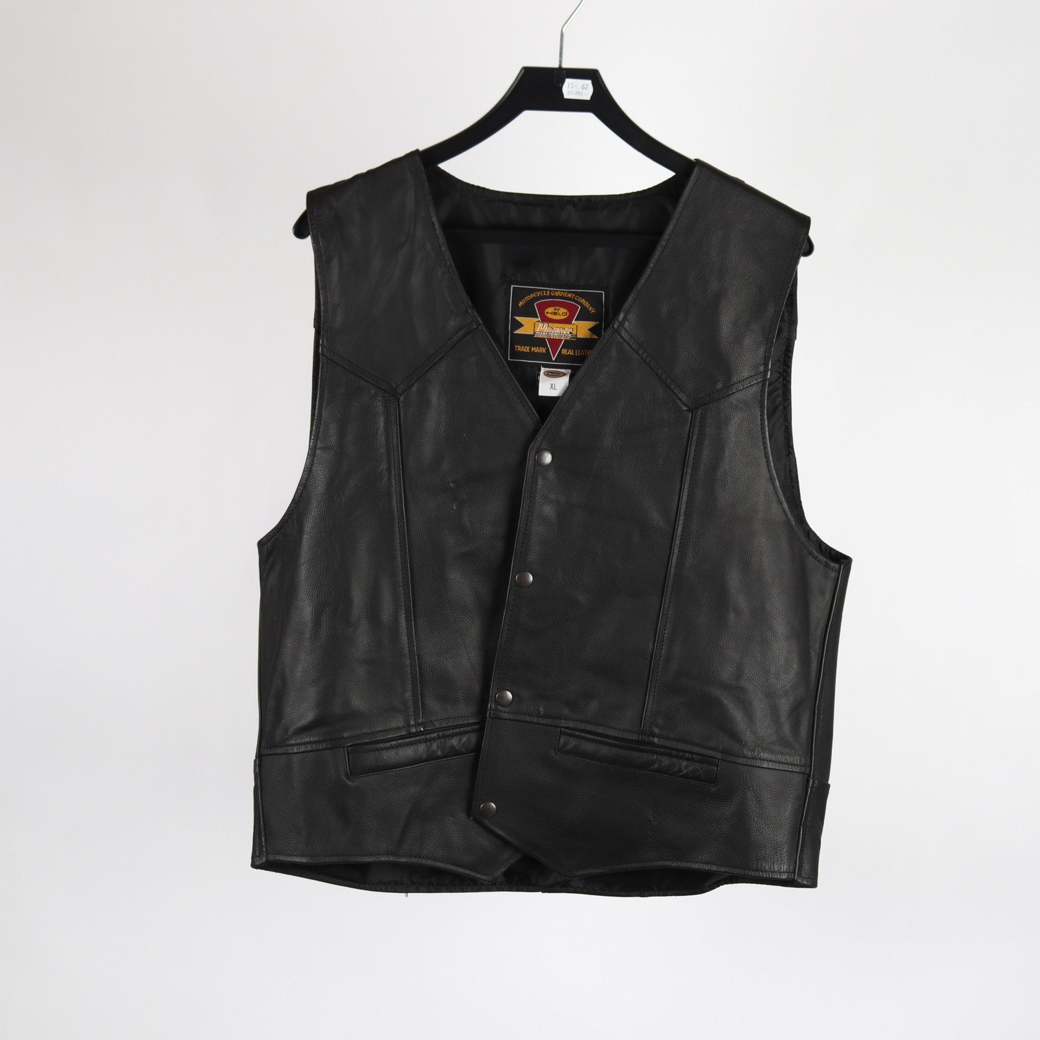 Skinnväst, Held, 100% läder, stl. XL