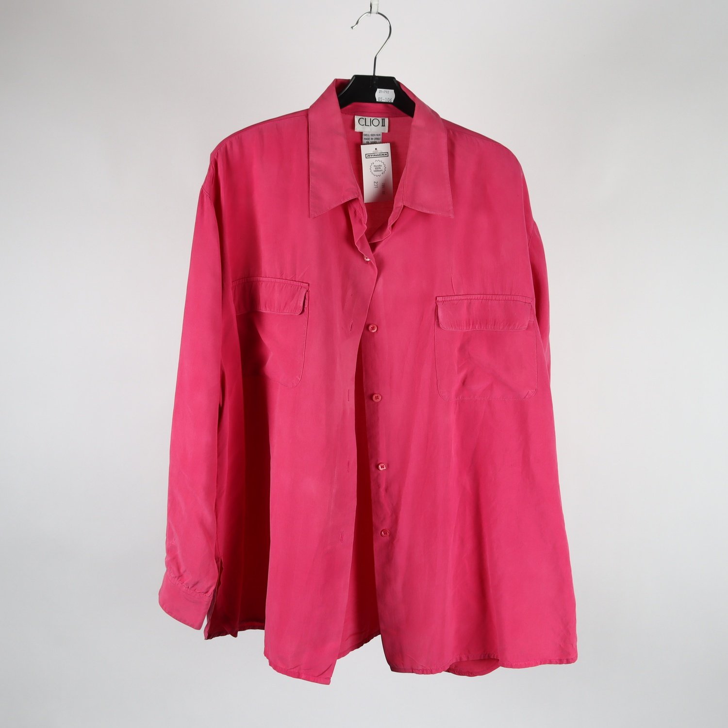 Blus, Clio II, rosa, silke, stl. 2XL