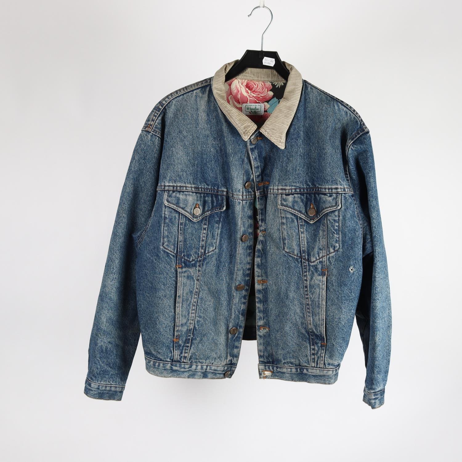 Jeansjacka, Benetton, vintage, stl. 50