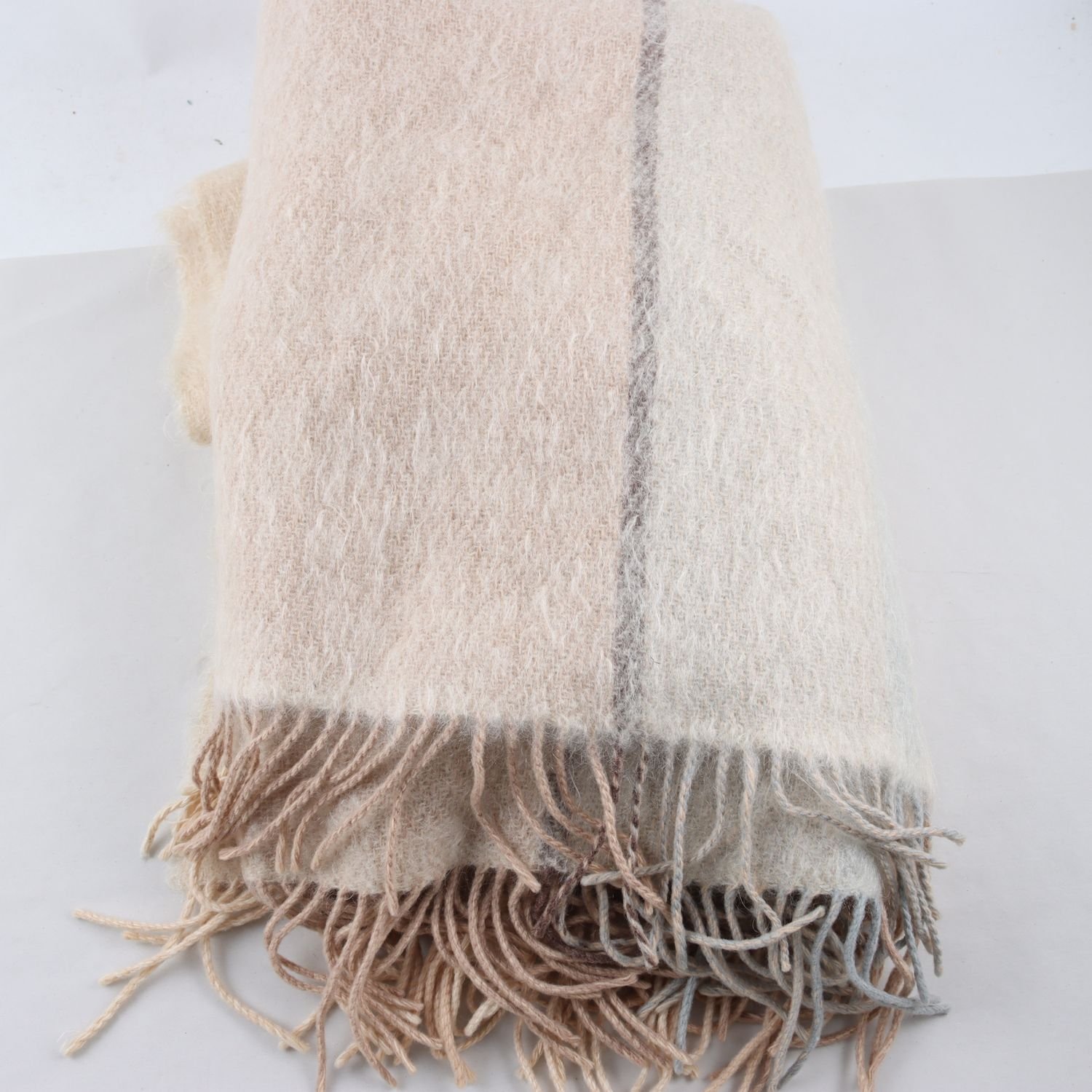 Filt, Berger Mohair Pledd, Norge, ull, mohair, beige