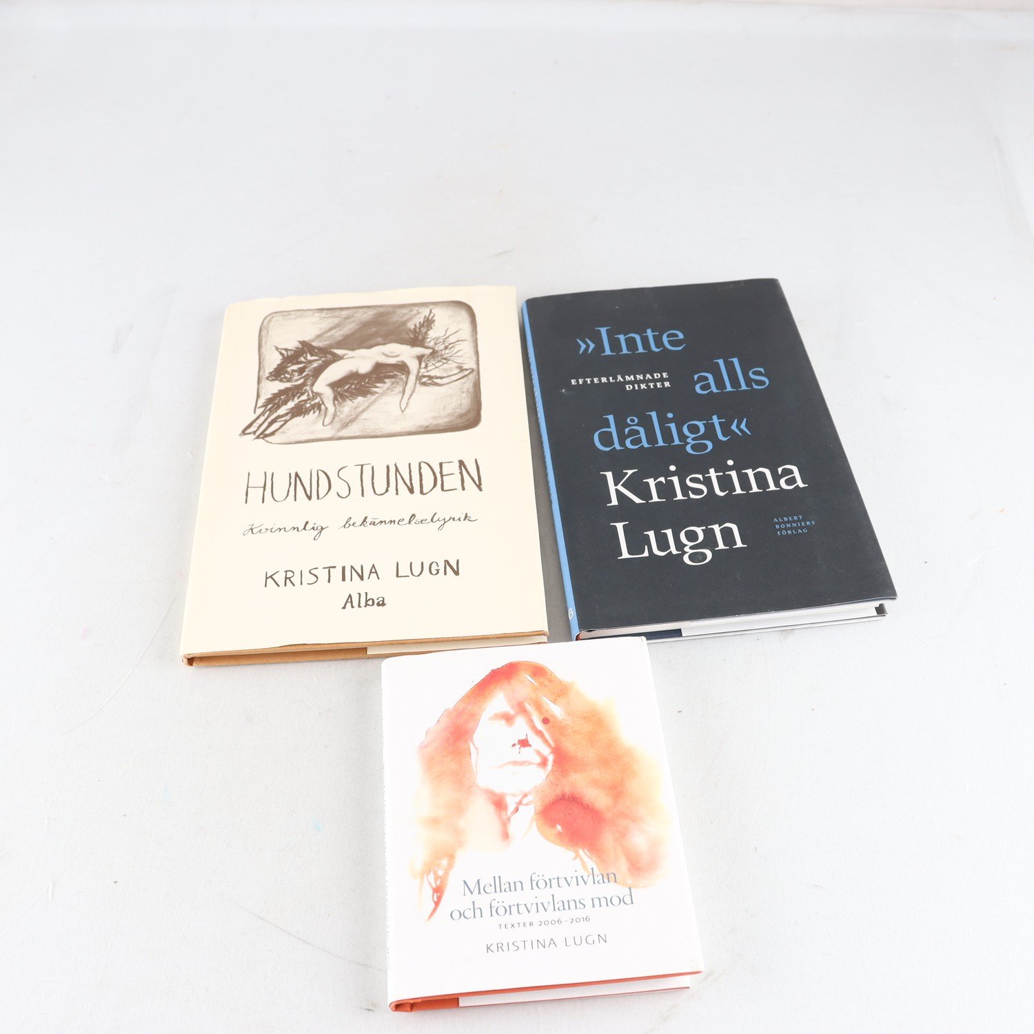 Kristina Lugn, bokpaket med 3 volymer