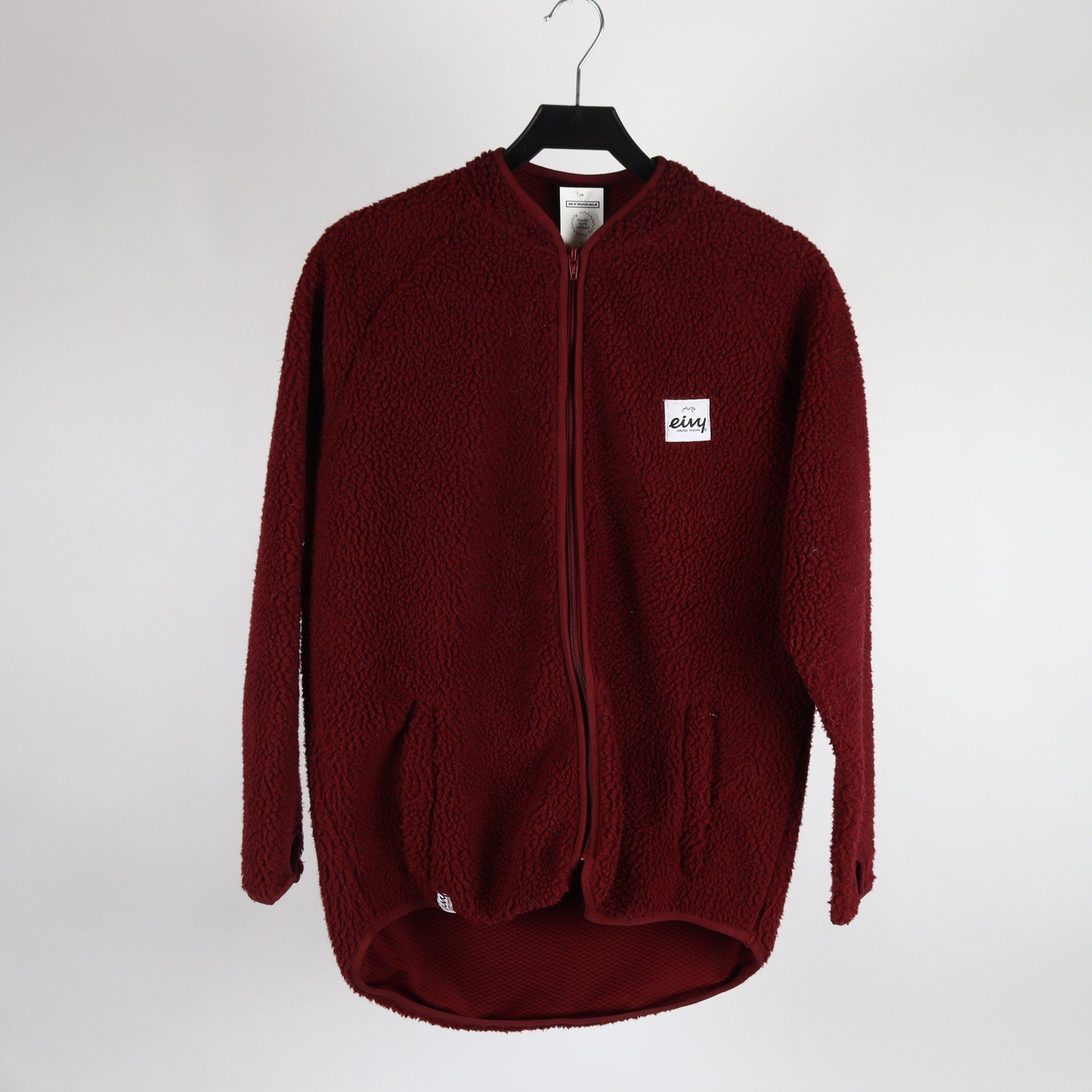 Teddytröja, Eivy, vinröd, pile, stl. XS