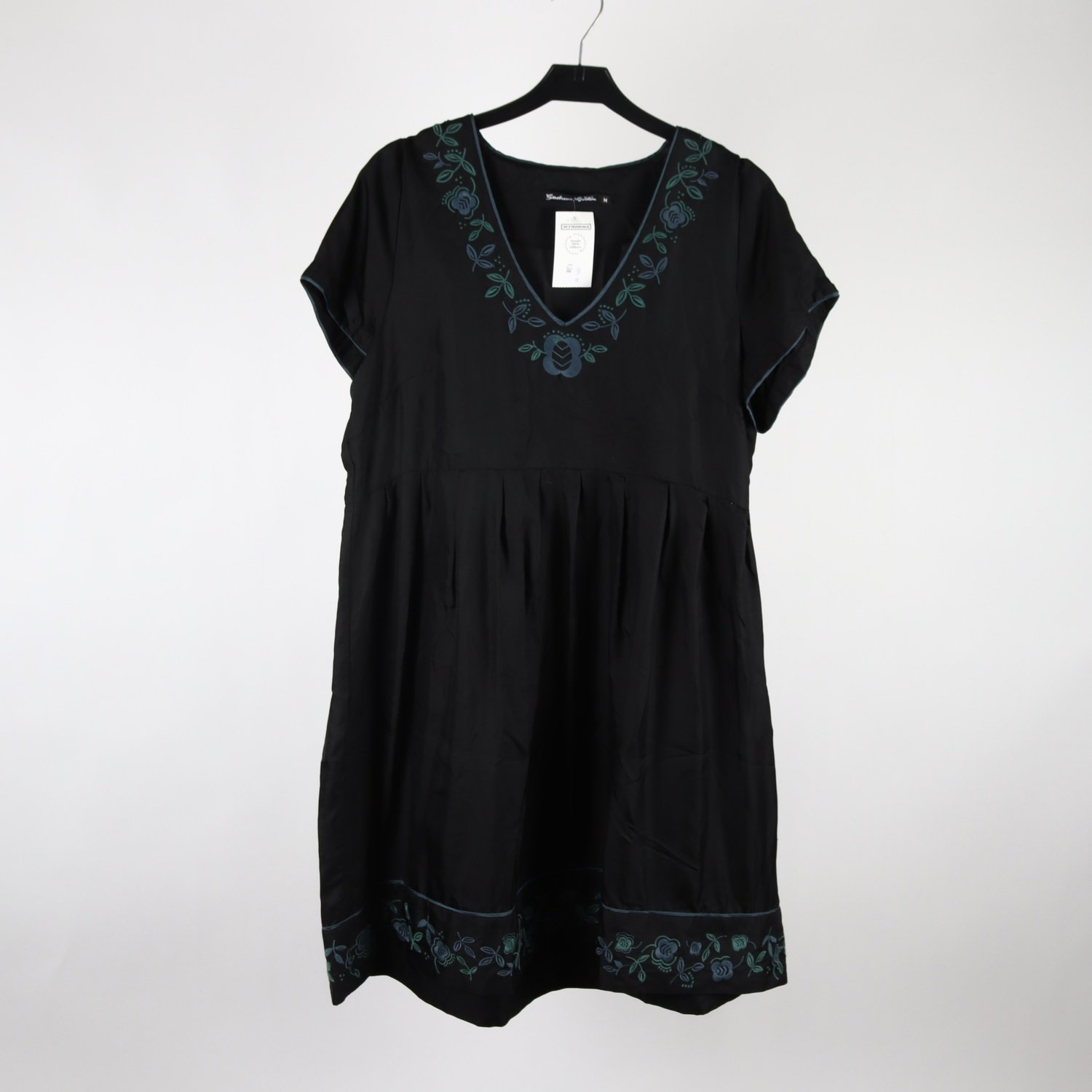 Klänning, Gudrun Sjödén, svart, broderad, stl. M