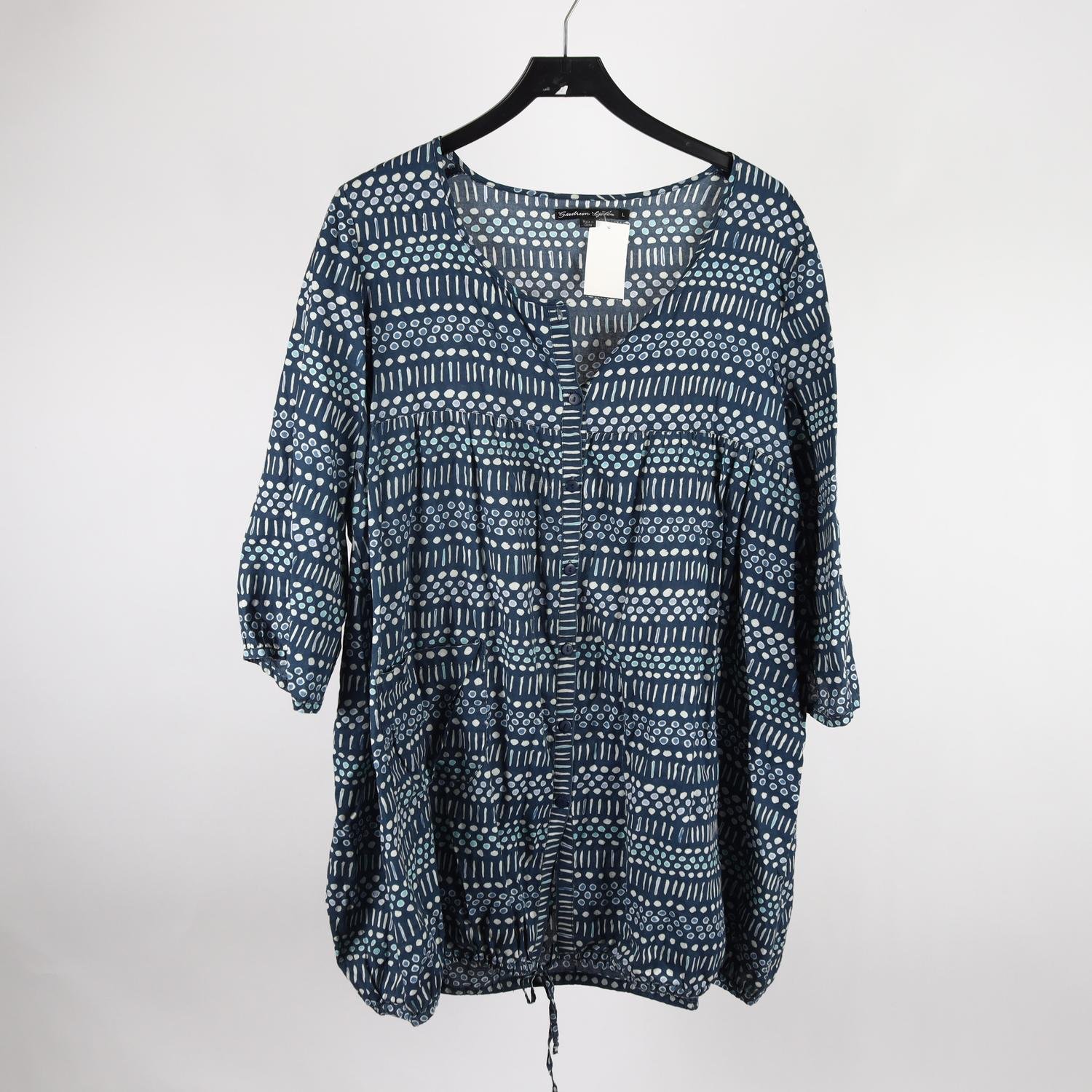 Blus, Gudrun Sjödén, blå, stl. L