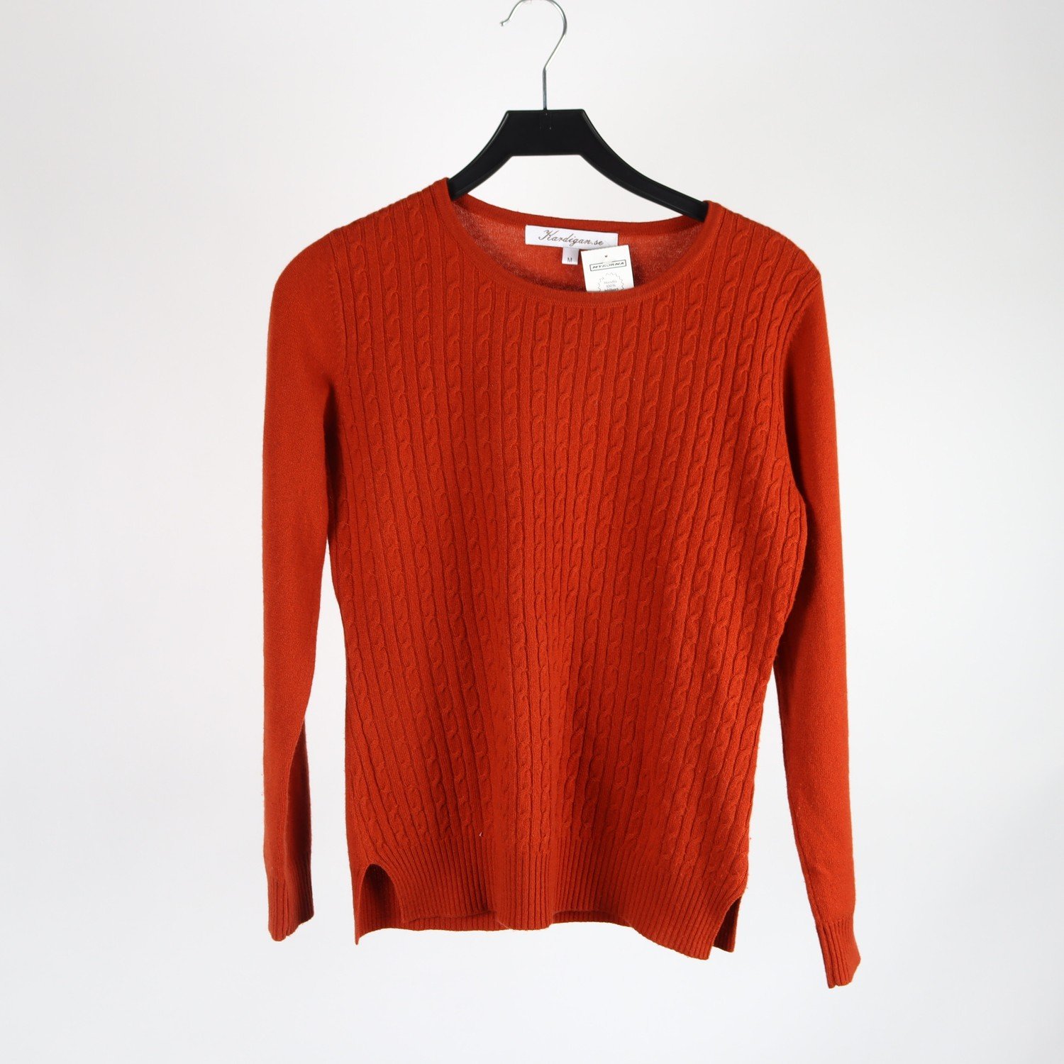 Tröja, Kardigan, orange, cashmere, stl. M