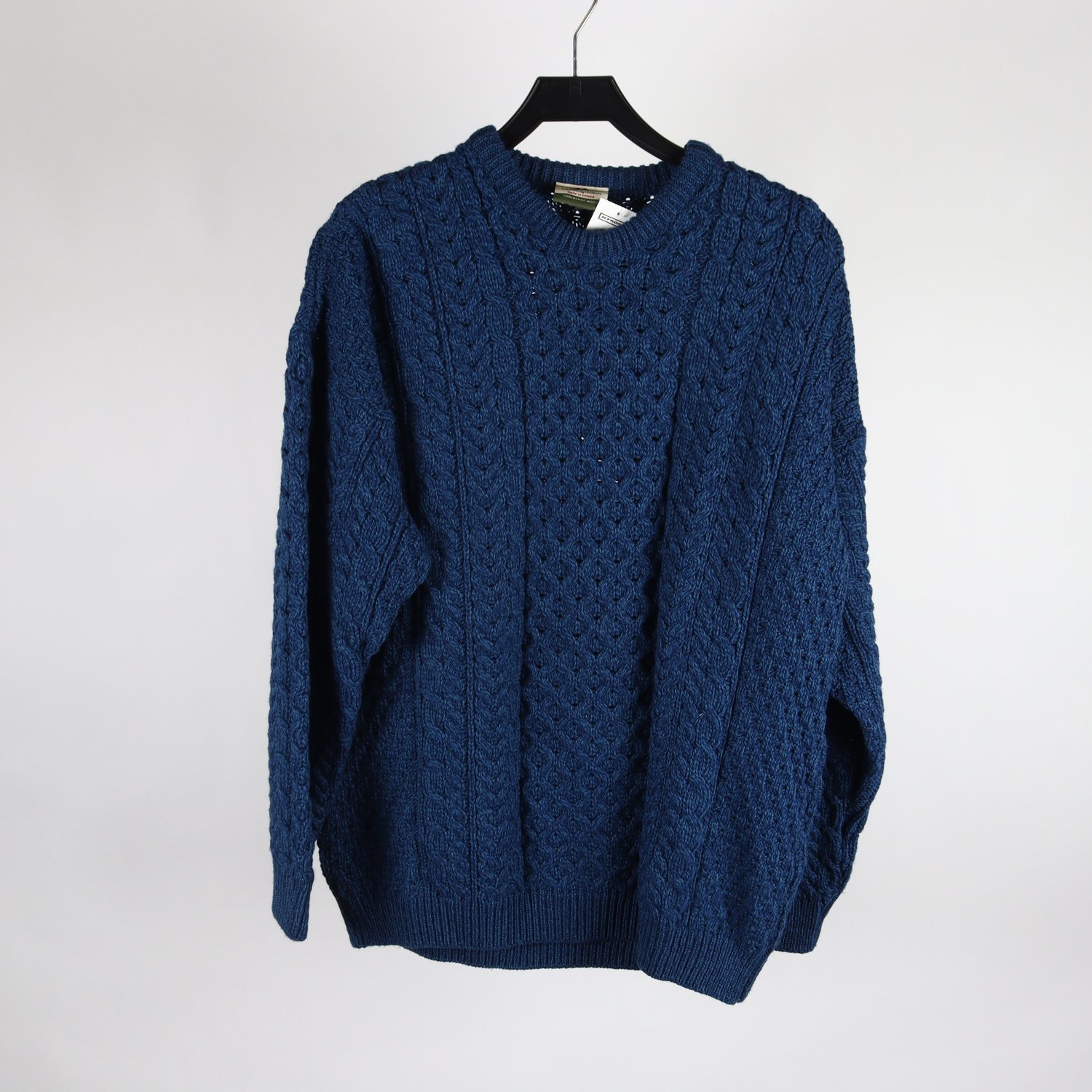 Tröja, Carraigdonn, Irland, blå, ull, stl. XL