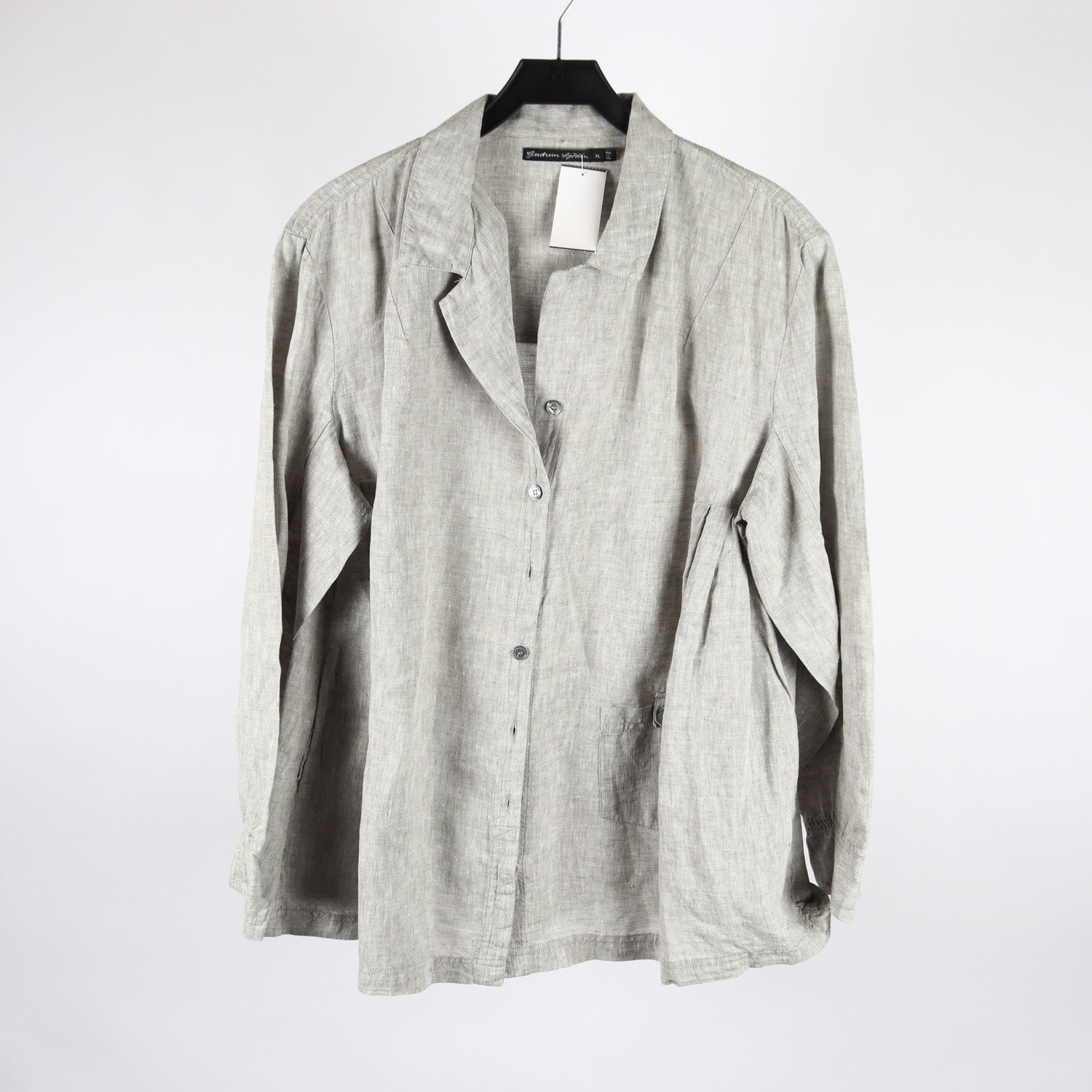 Blus, Gudrun Sjödén, grå, lin ,stl. XL