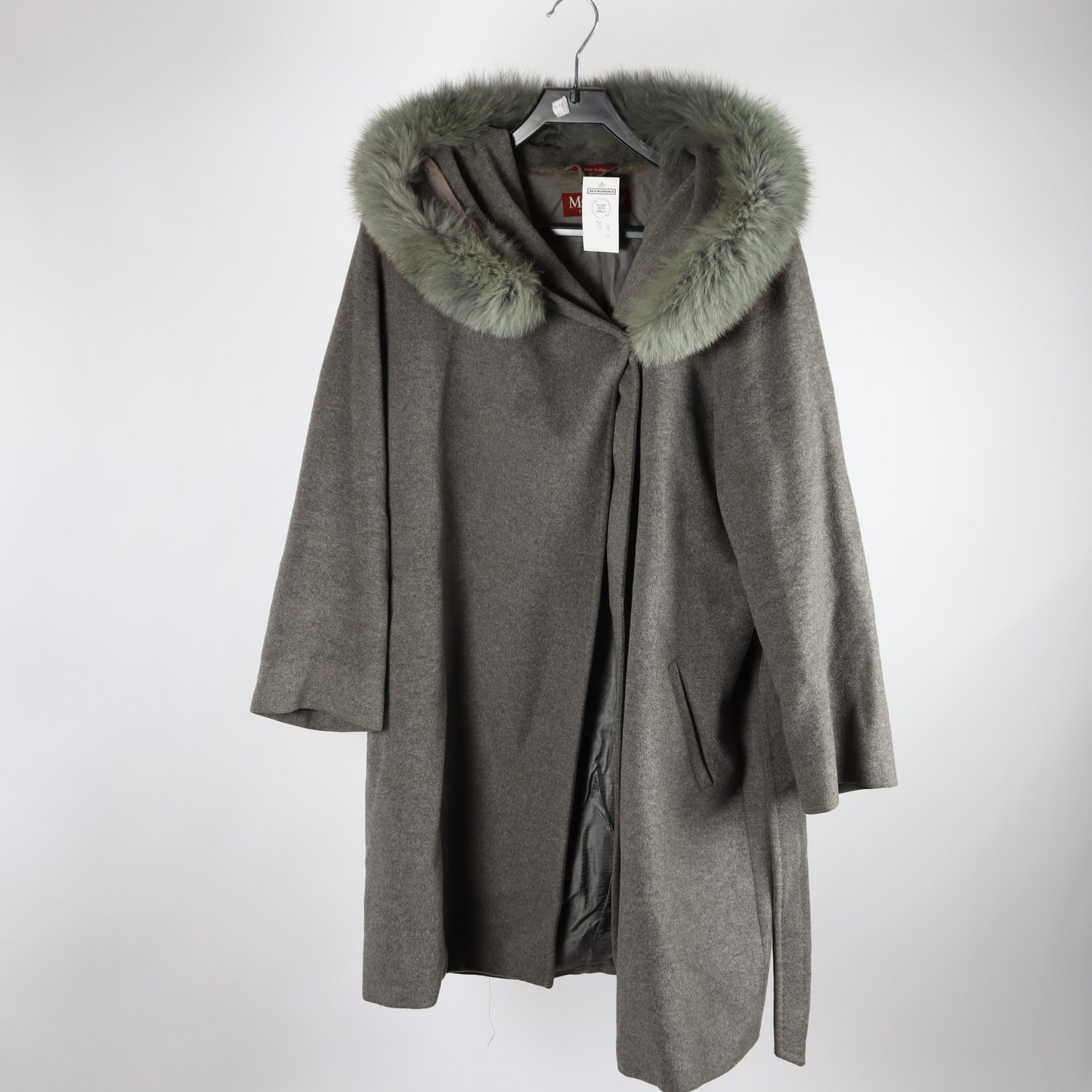 Kappa, MaxMara, grå, ull, stl. ca. M