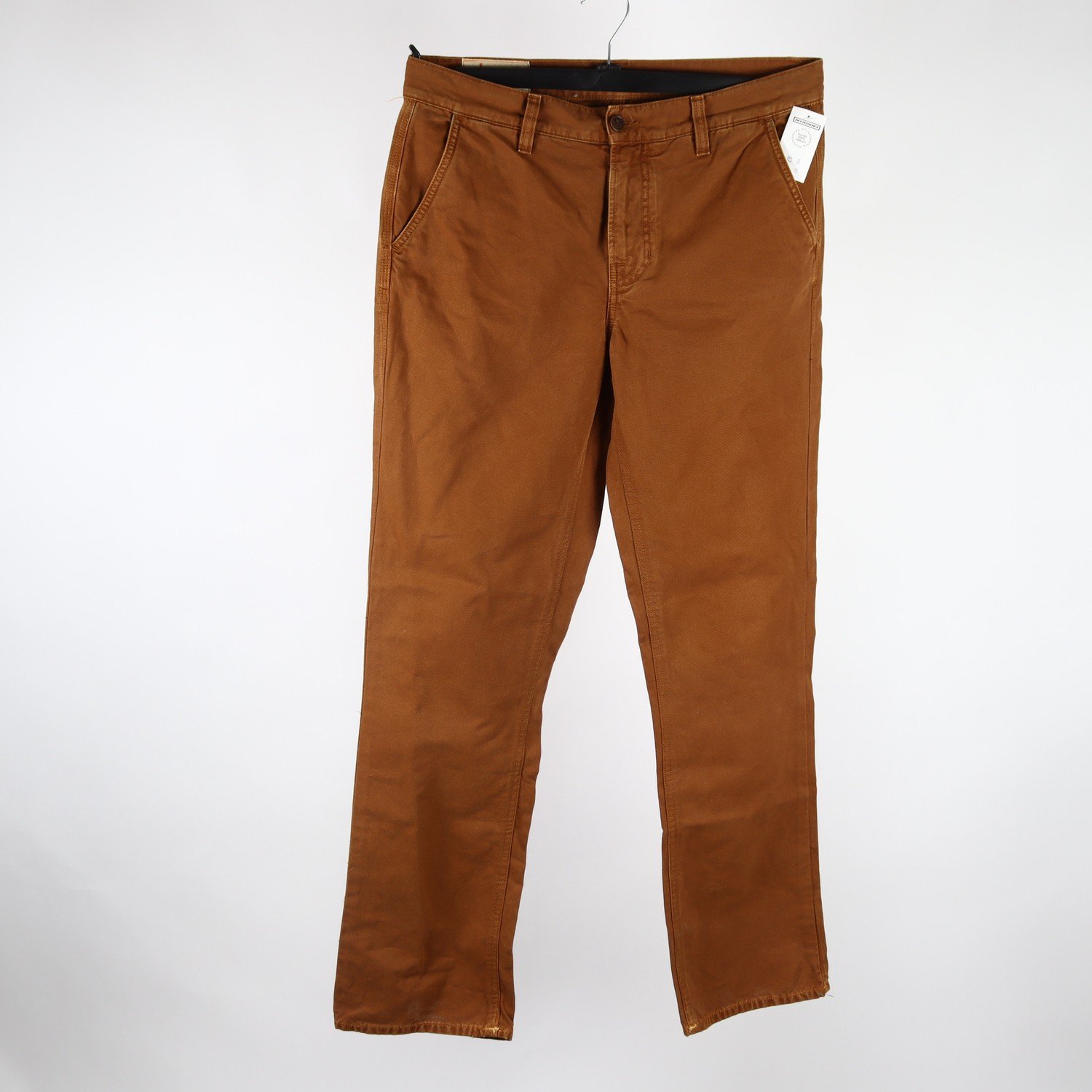 Byxor, Nudie Jeans, Lazy Leo, canvas, senapsgul, stl. 33/34