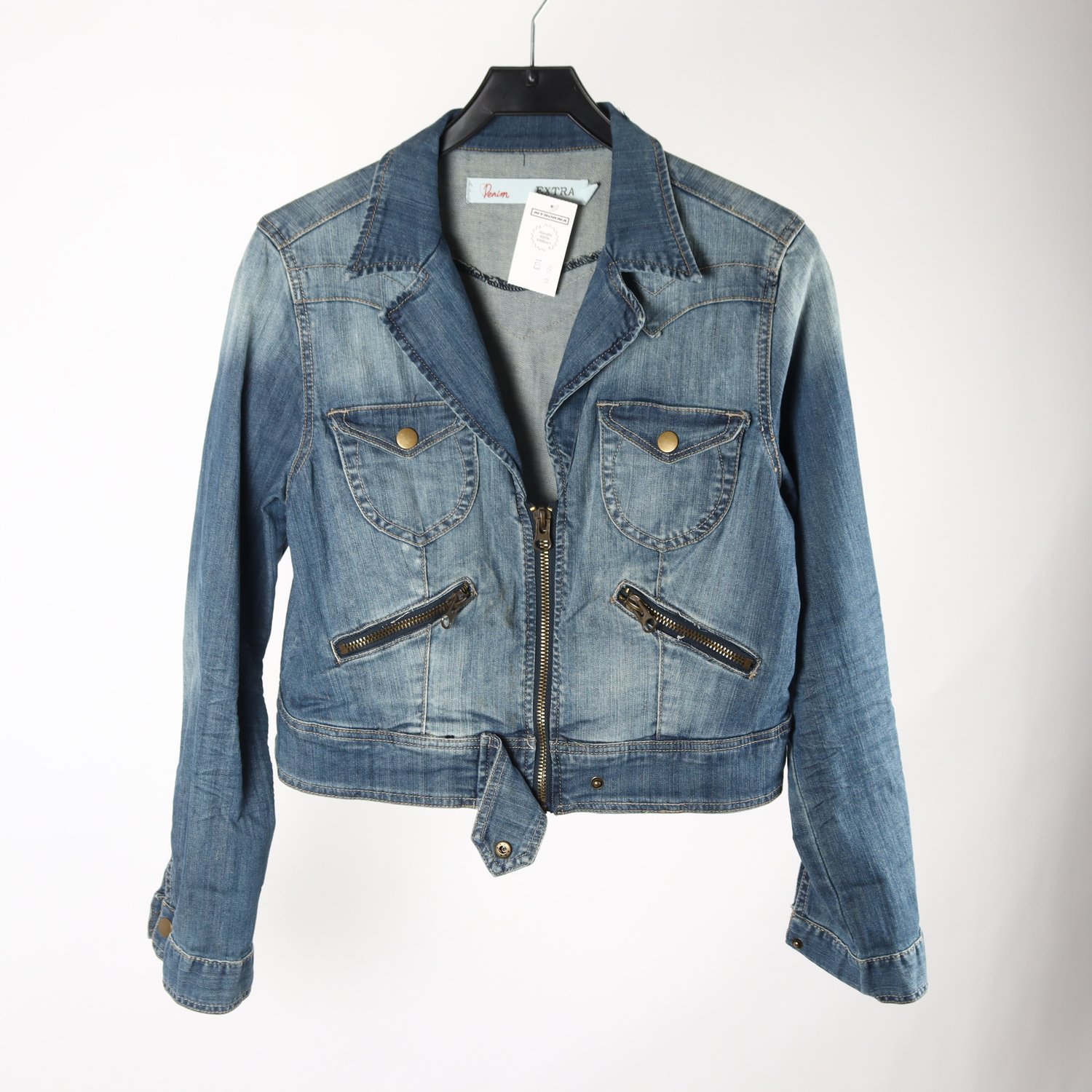Jeansjacka, Denim, blå, stl. 42