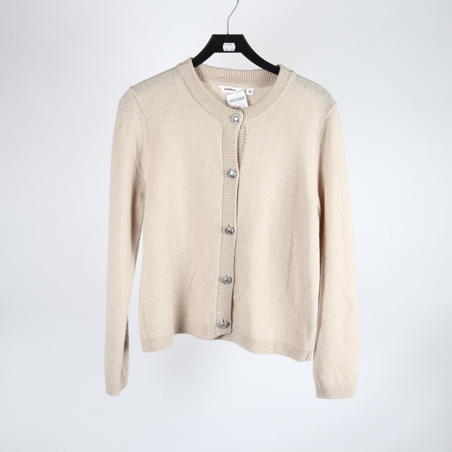 Kofta, Dobber, beige, ull, cashmere, stl. M