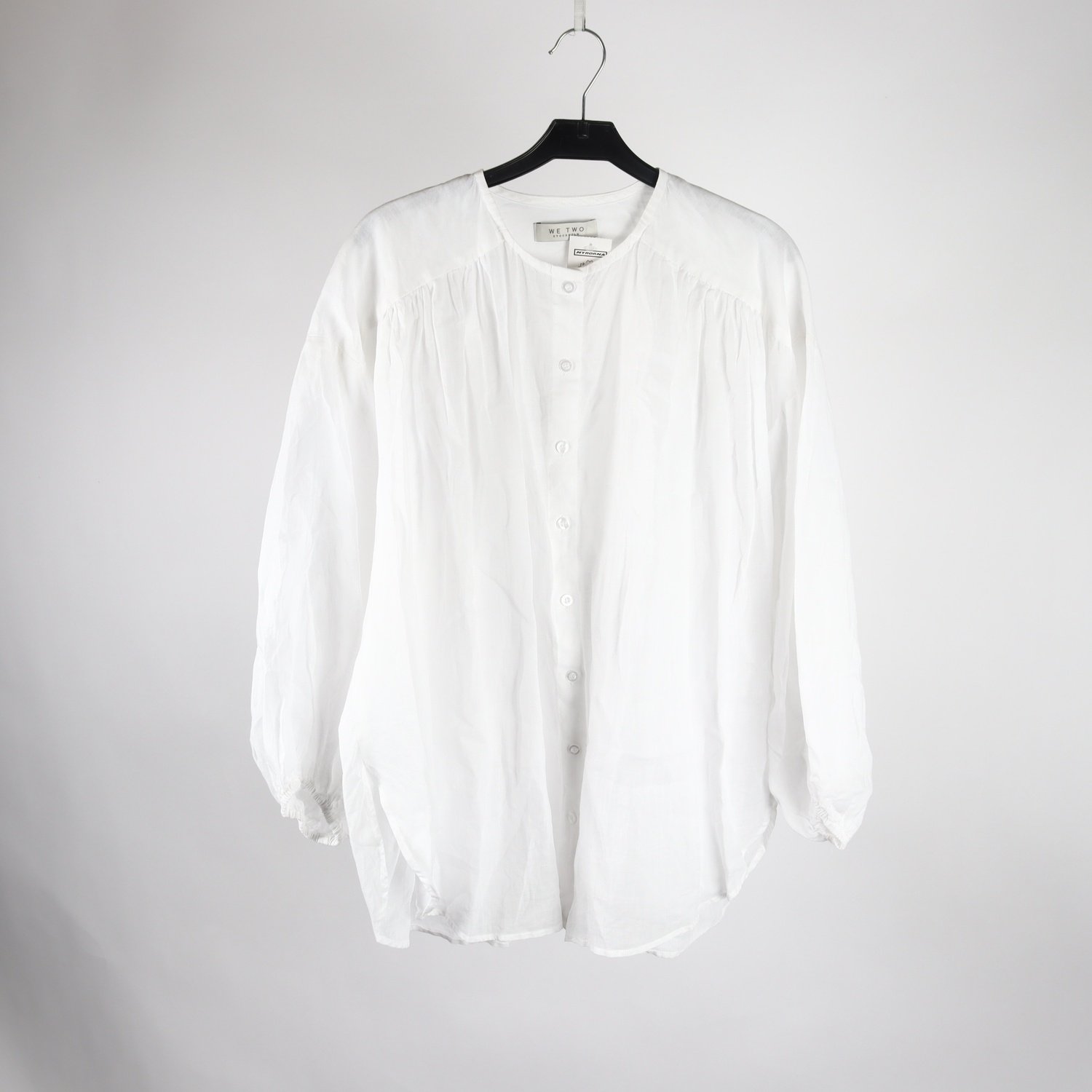 Blus, Se Two, vit, lin, stl. one size