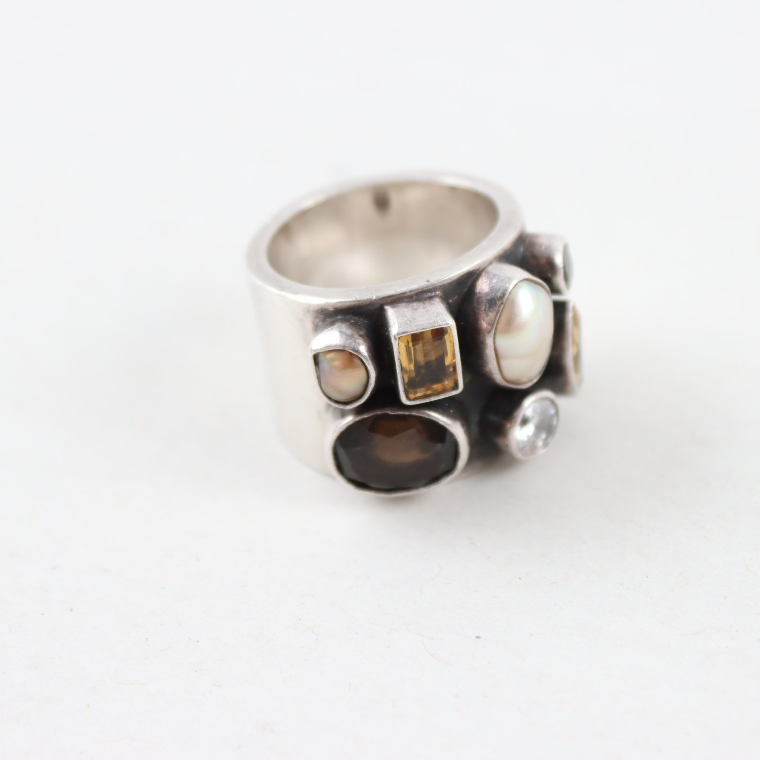 Ring, silver 925, stenar, brv: 22,3g