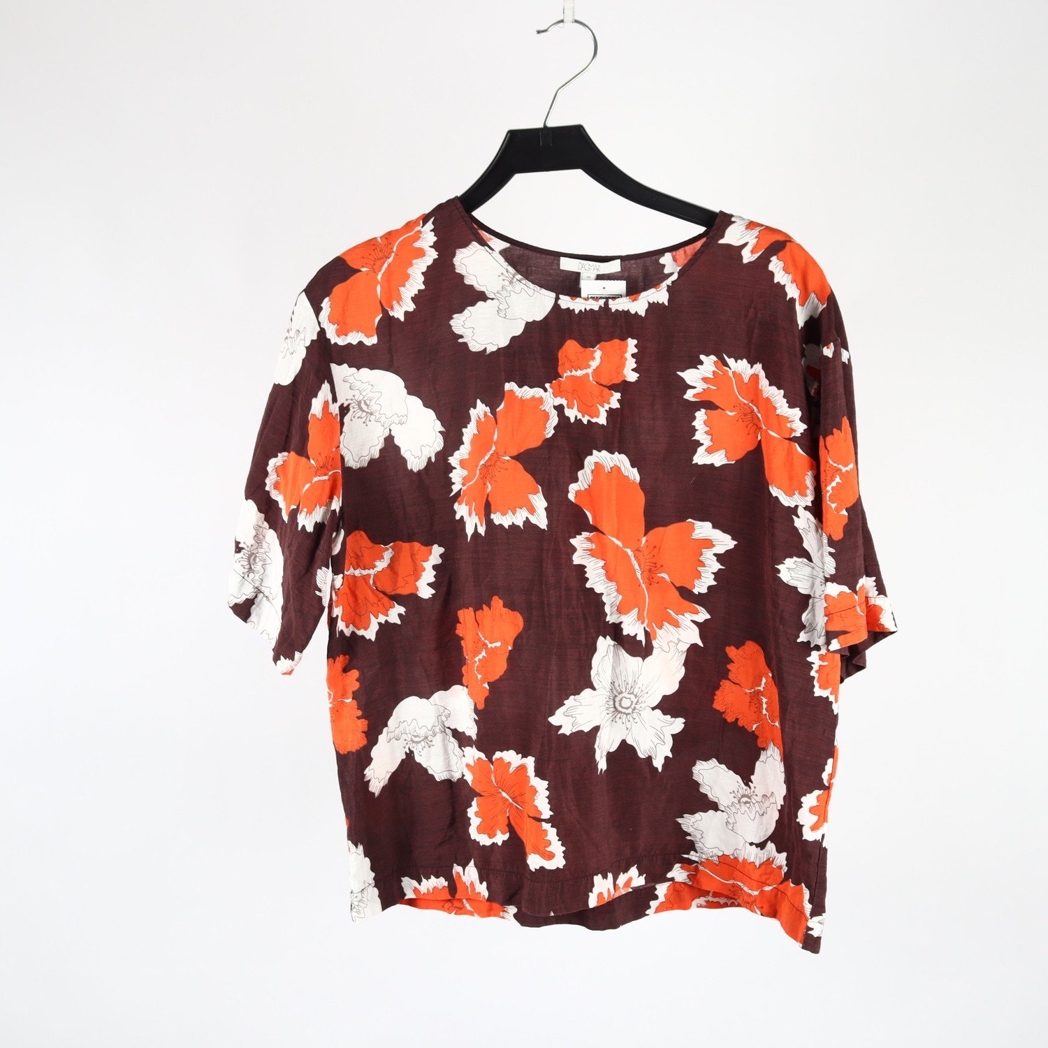 Blus, Dagmar, vinröd, orange, 40