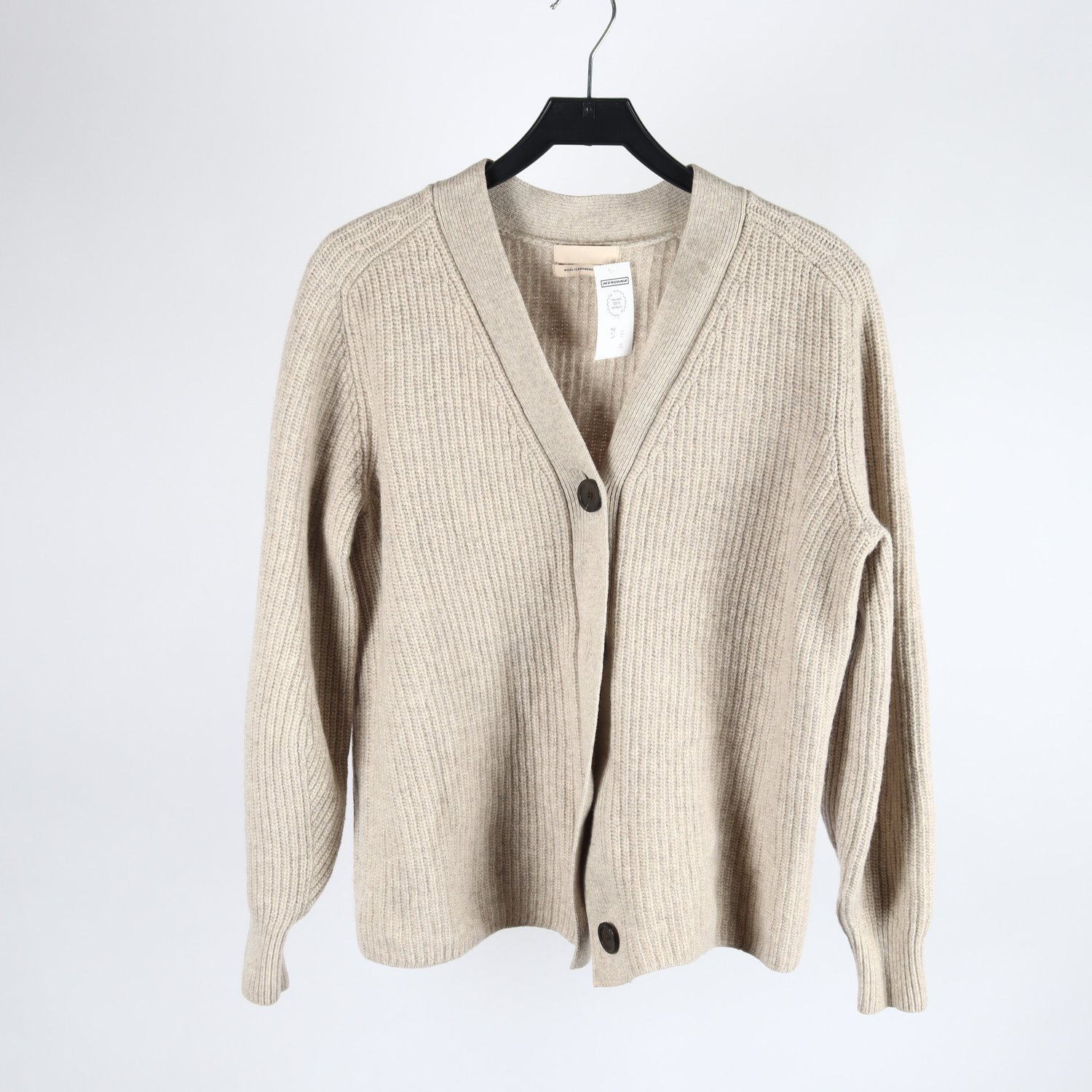 Kofta, H&M, grå, cashmere, stl. S