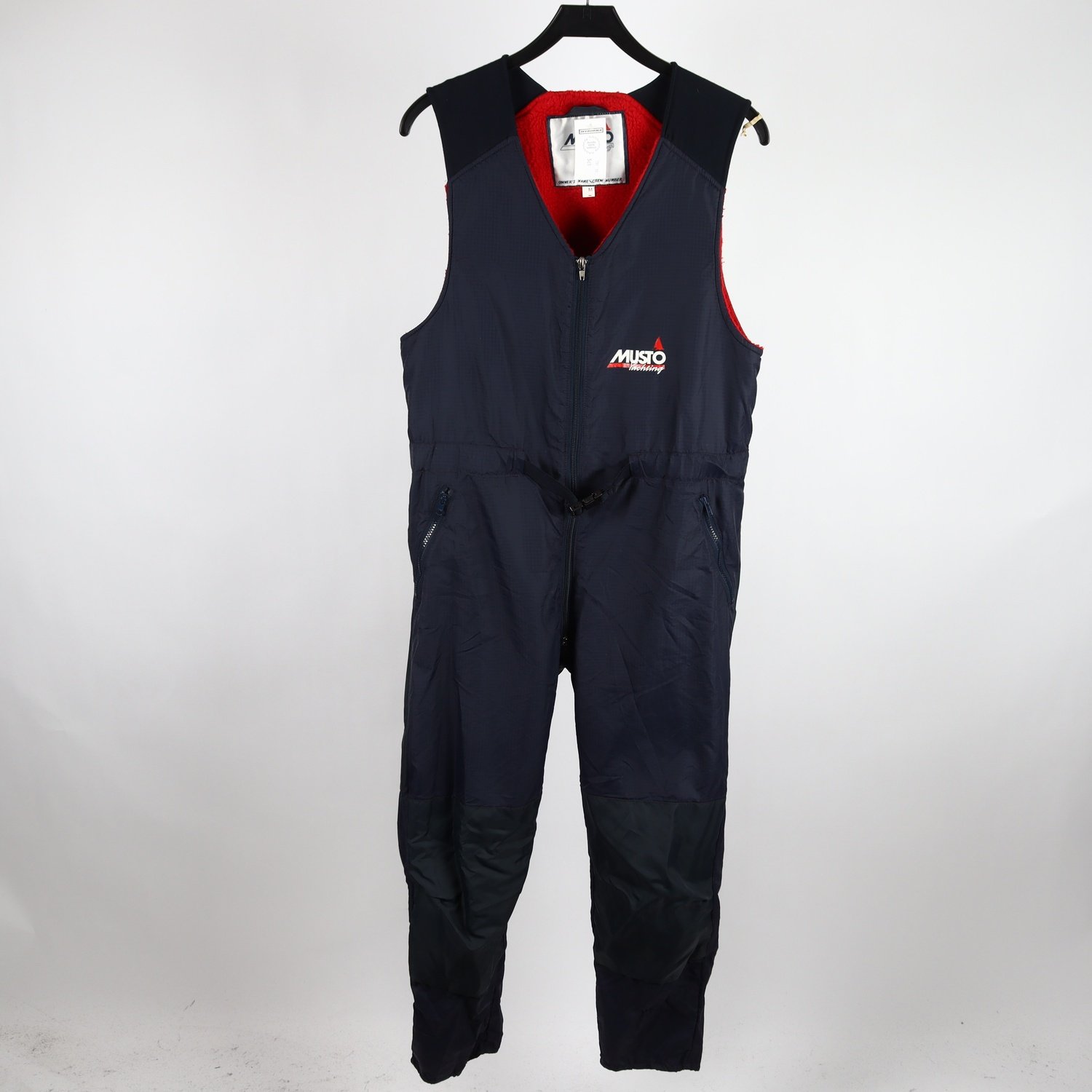 Seglarbyxor, Musto Yachting, blå, röd, pilefoder, stl. M