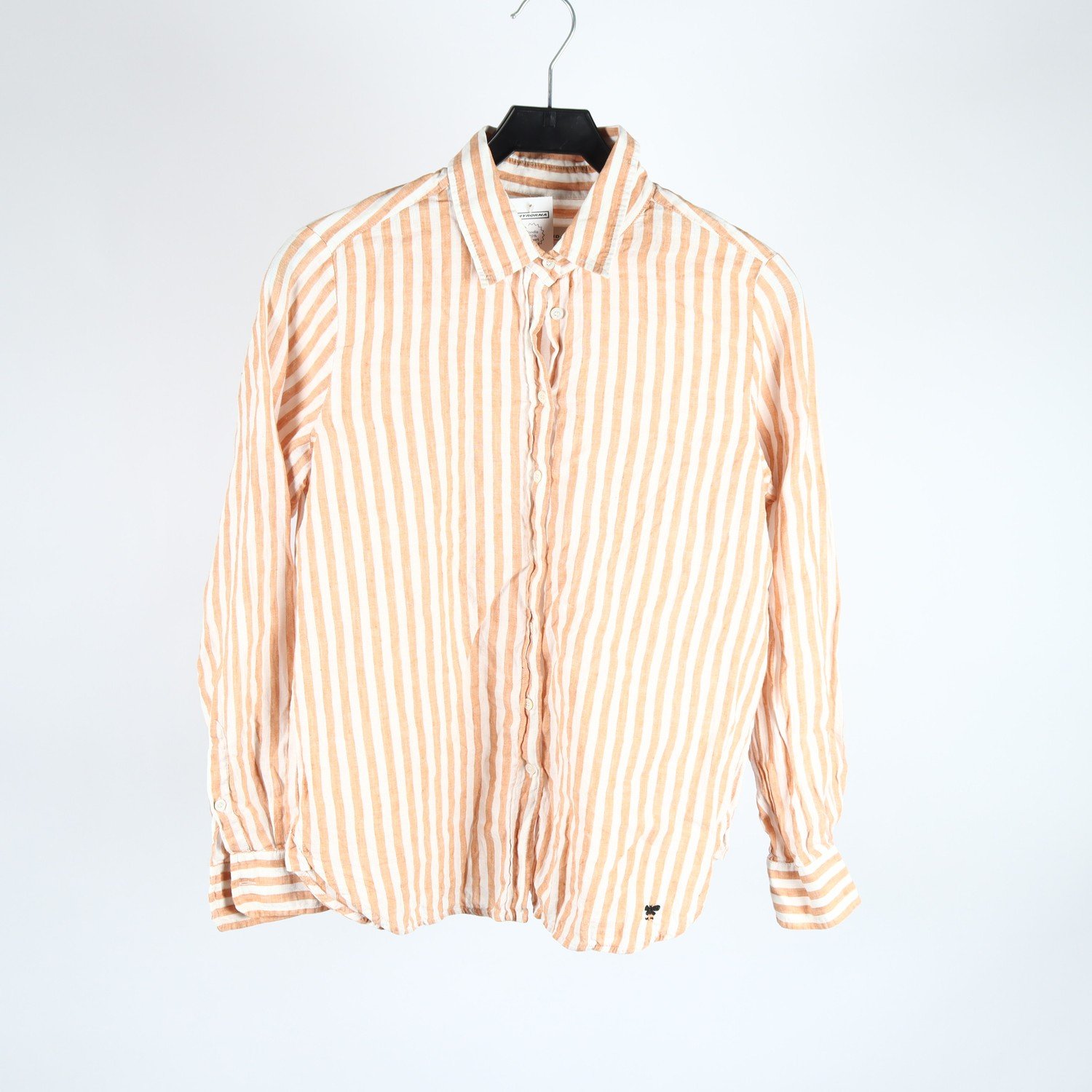 Blus, Weekend x MaxMara, randig, vit, orange, lin, stl 40
