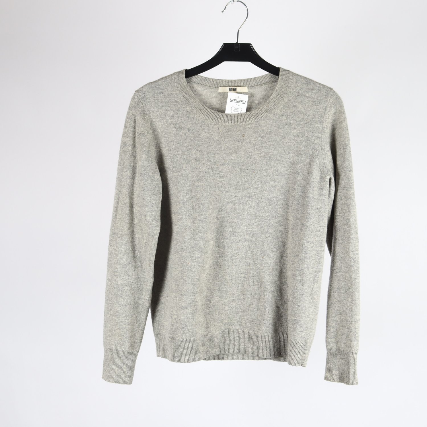 Tröja, Uniqlo, grå, cashmere, stl. S