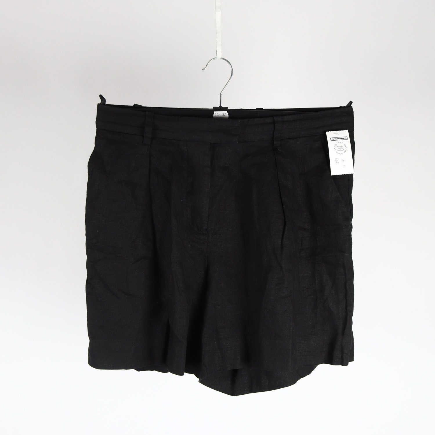 Shorts, Arket, svart, lin, stl. 42