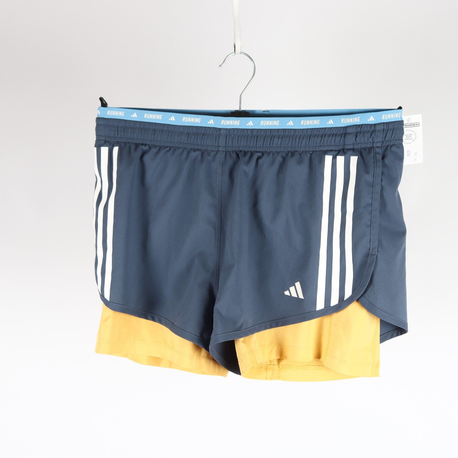 Löparshorts, Adidas, blå, gul, stl. M