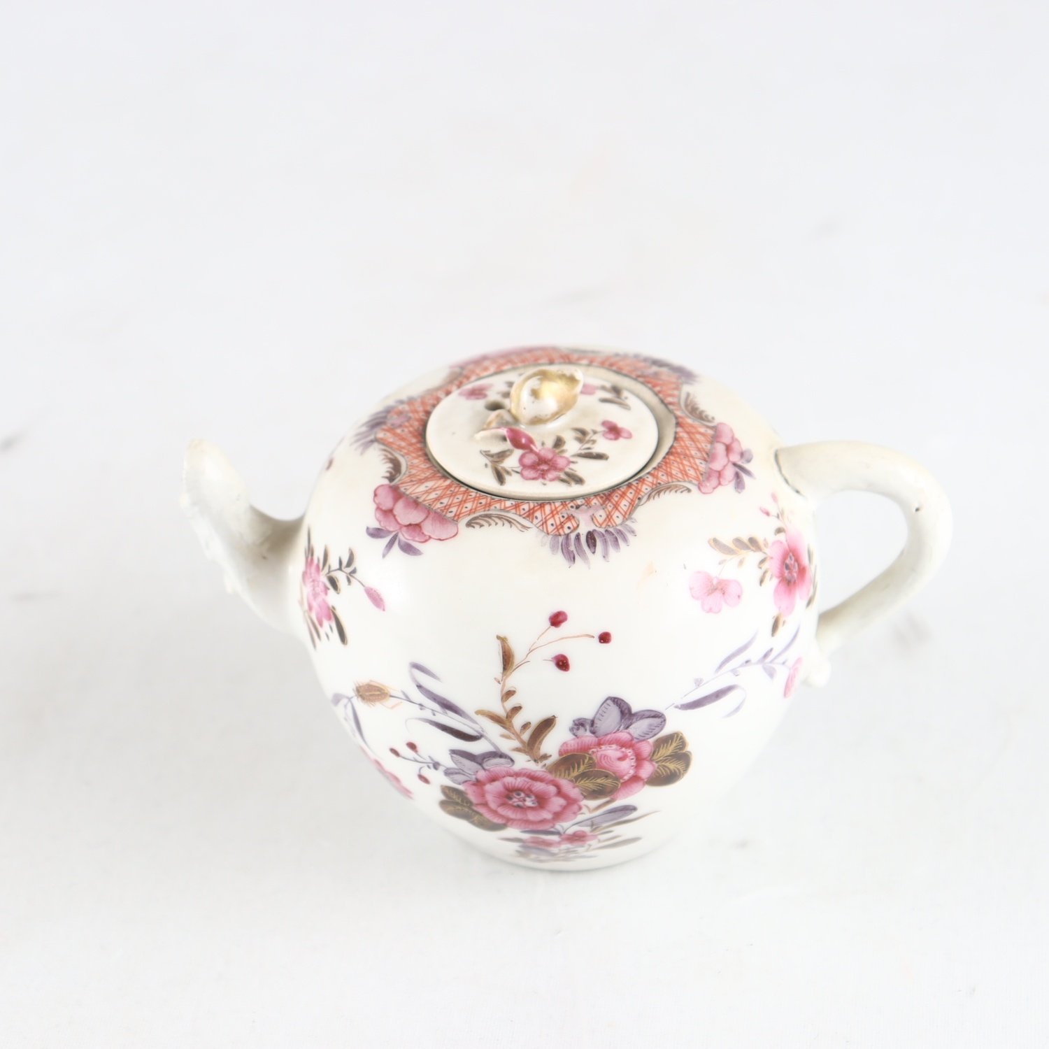 Tekanna, Famille rose, Qianlong, (1736-1795), Kina. Endast avhämtning.