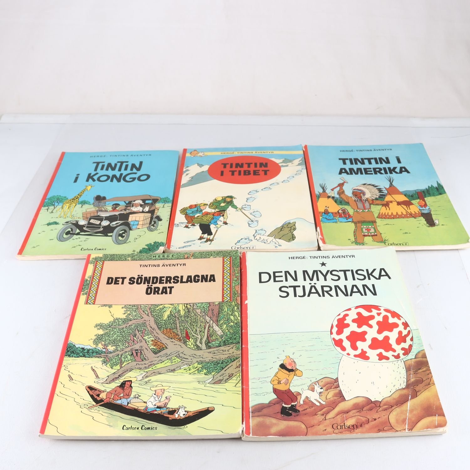 Seriealbum, Tintins Äventyr, 5 st