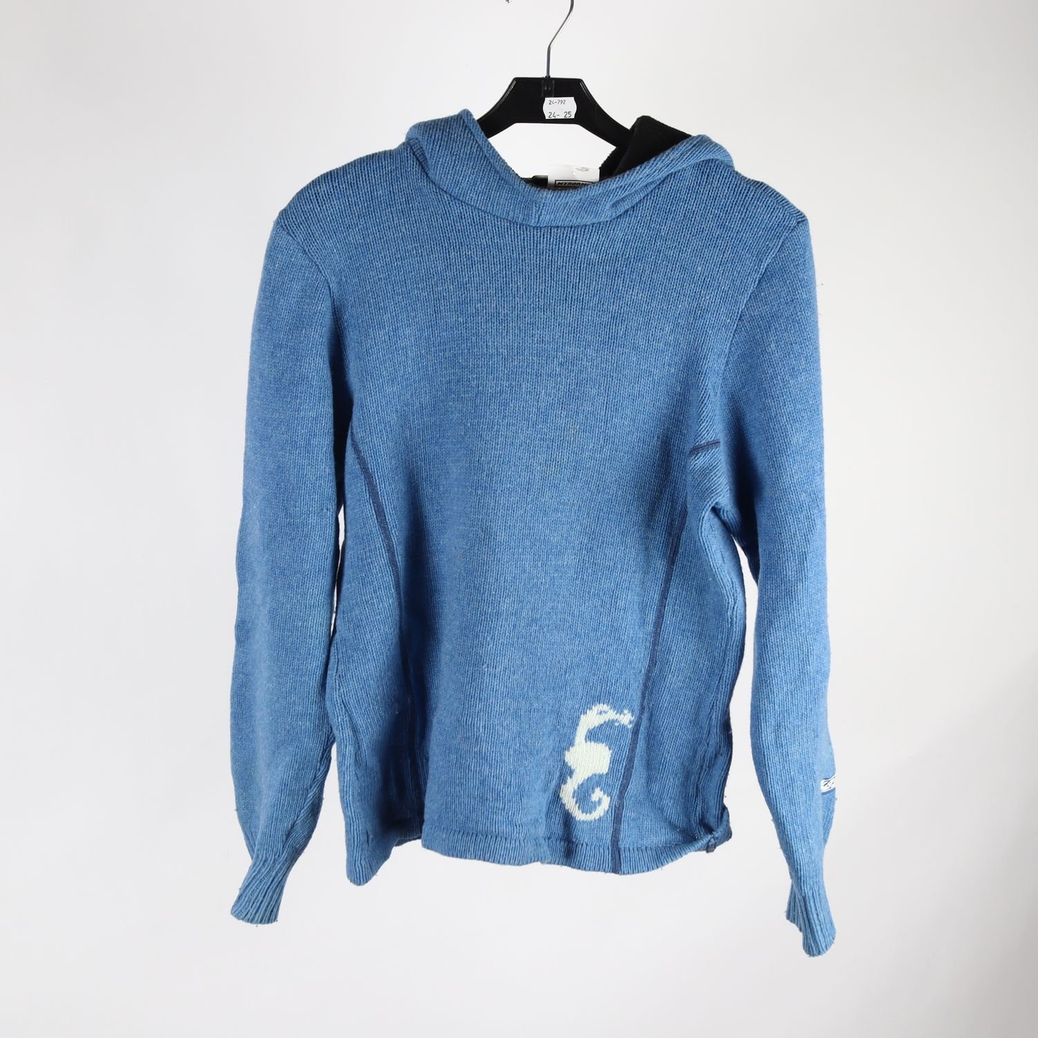 Hoodie, Kask, blå, ull, stl. M