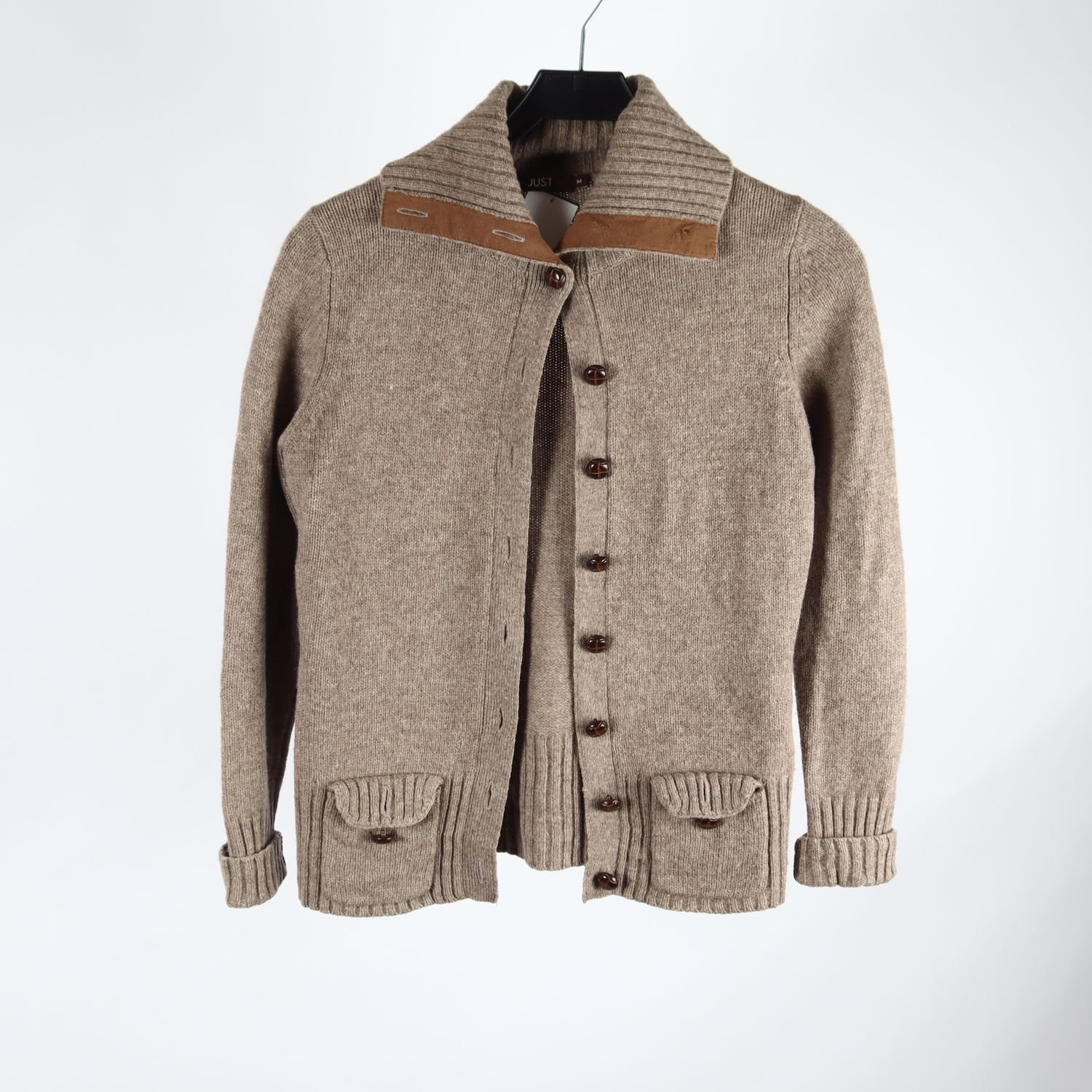 Kofta, Just, beige, ull, stl. M