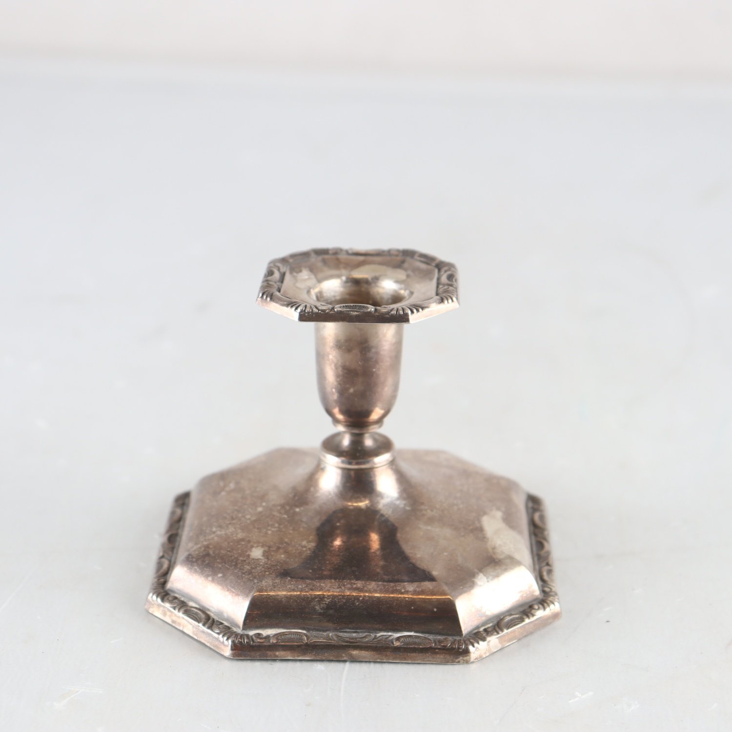 Ljusstake, silver, stämplad kattfot, s, 830
