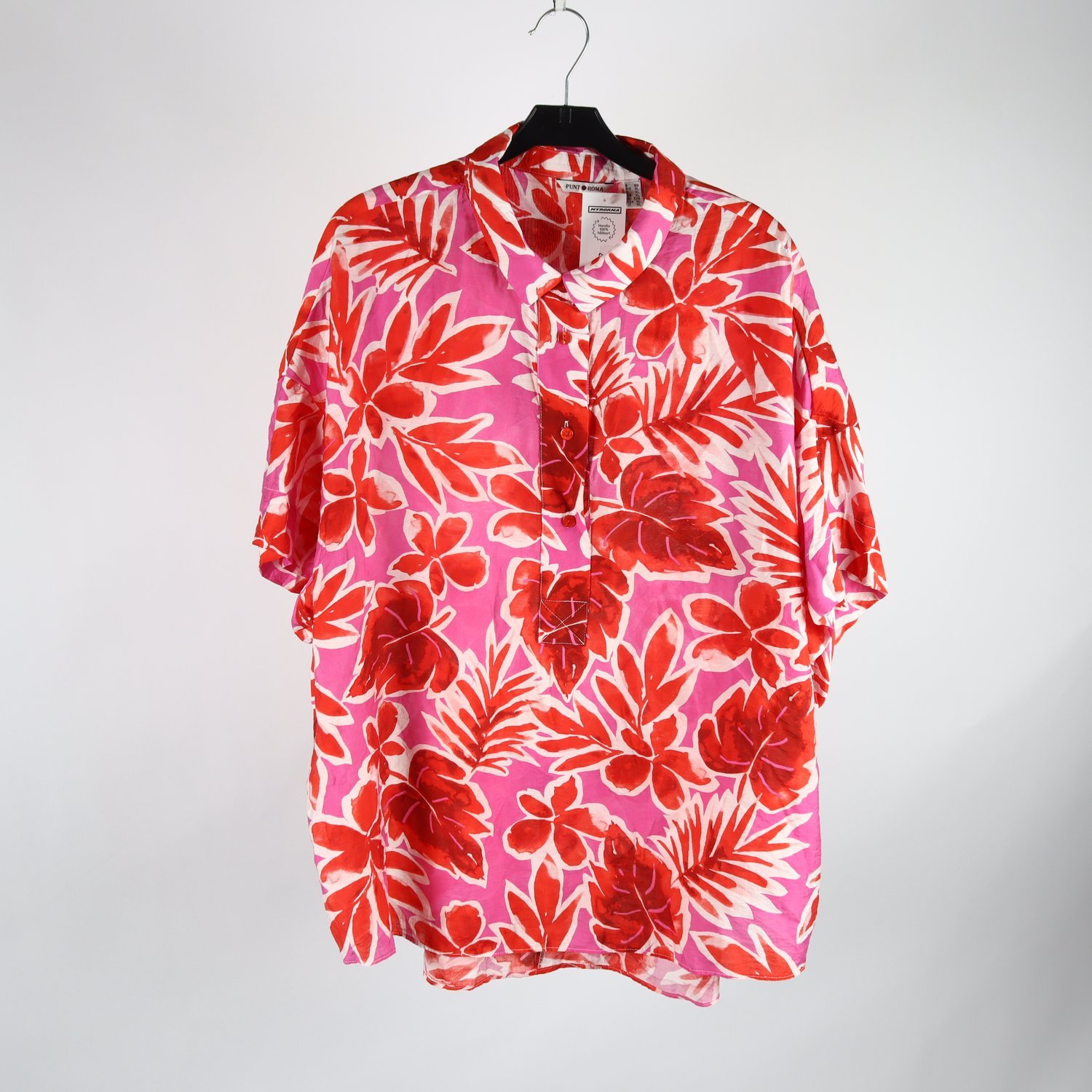 Blus, Pun Roma, rosa, röd, stl. XL
