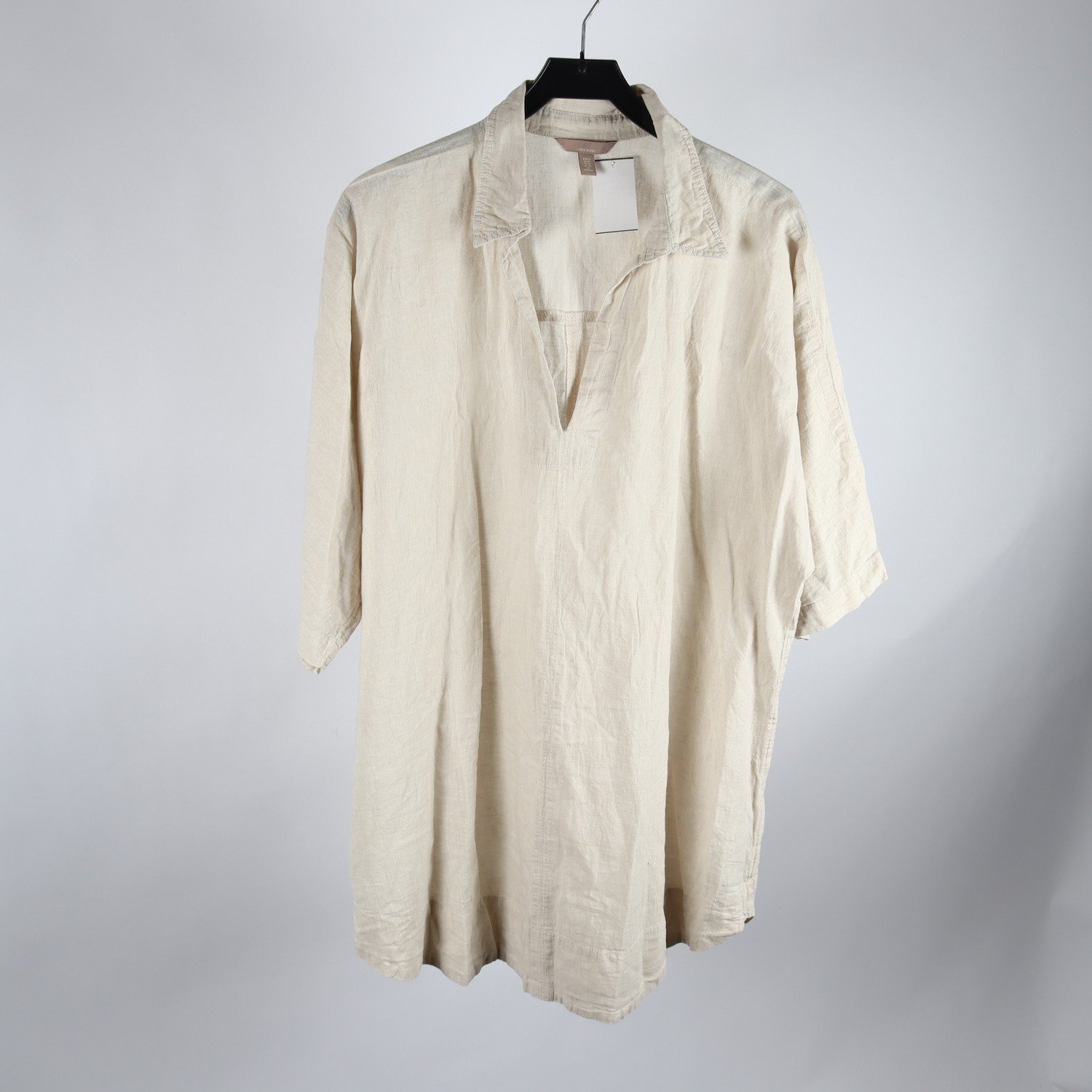 Blus/tunika, H&M, beie, lin, stl. XL