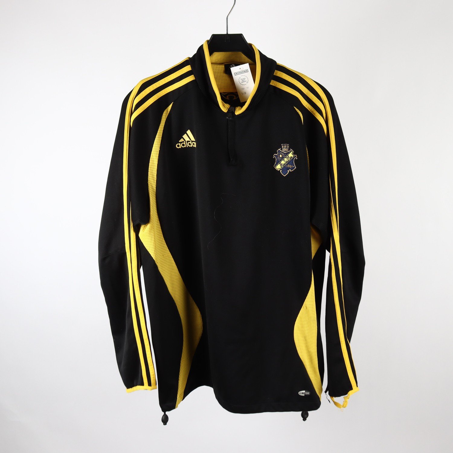 Sporttröja, Adidas, AIK Gnaget, svart, gul. stl. L