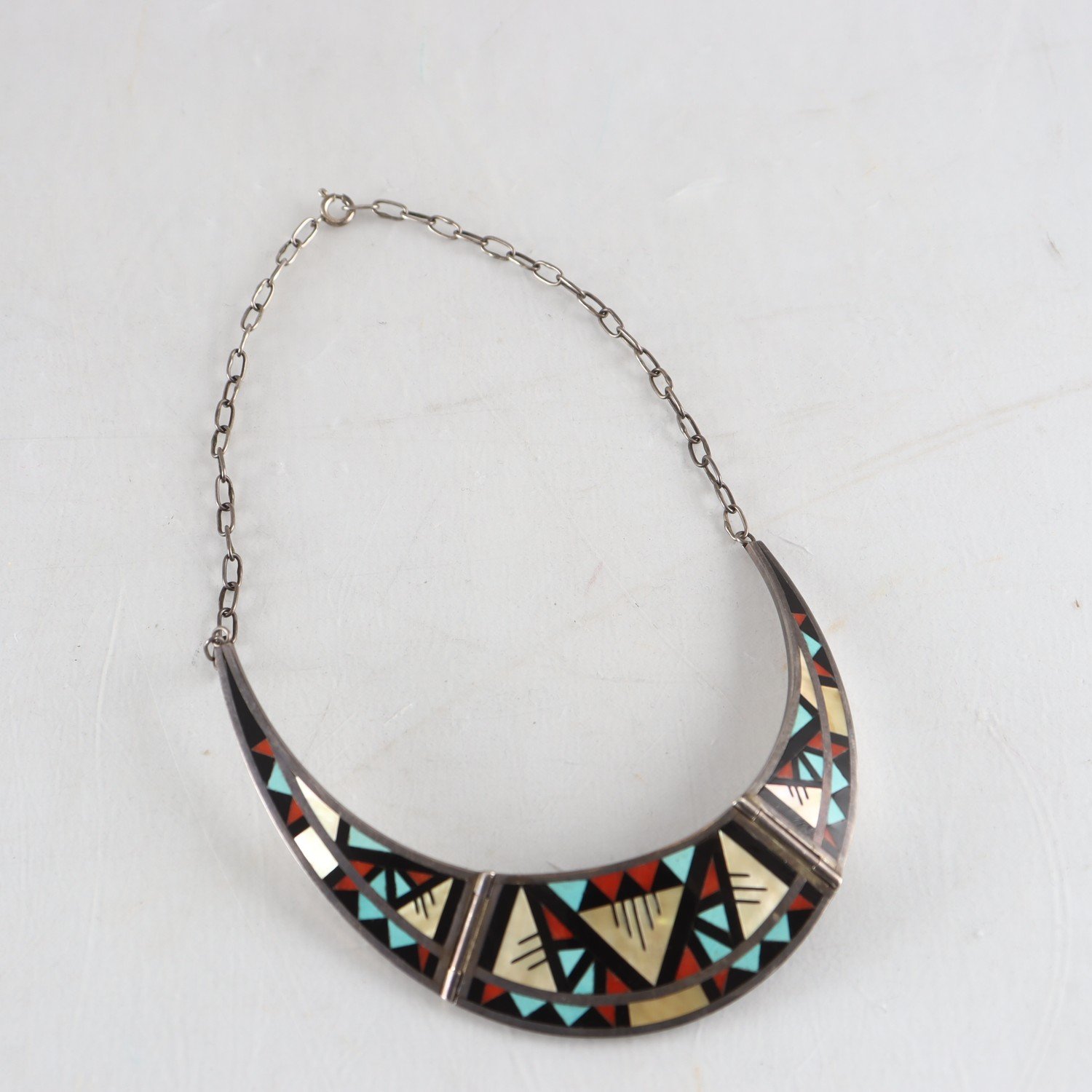 Halsband, Silver, Pärlemor, Brv: 34,6 g