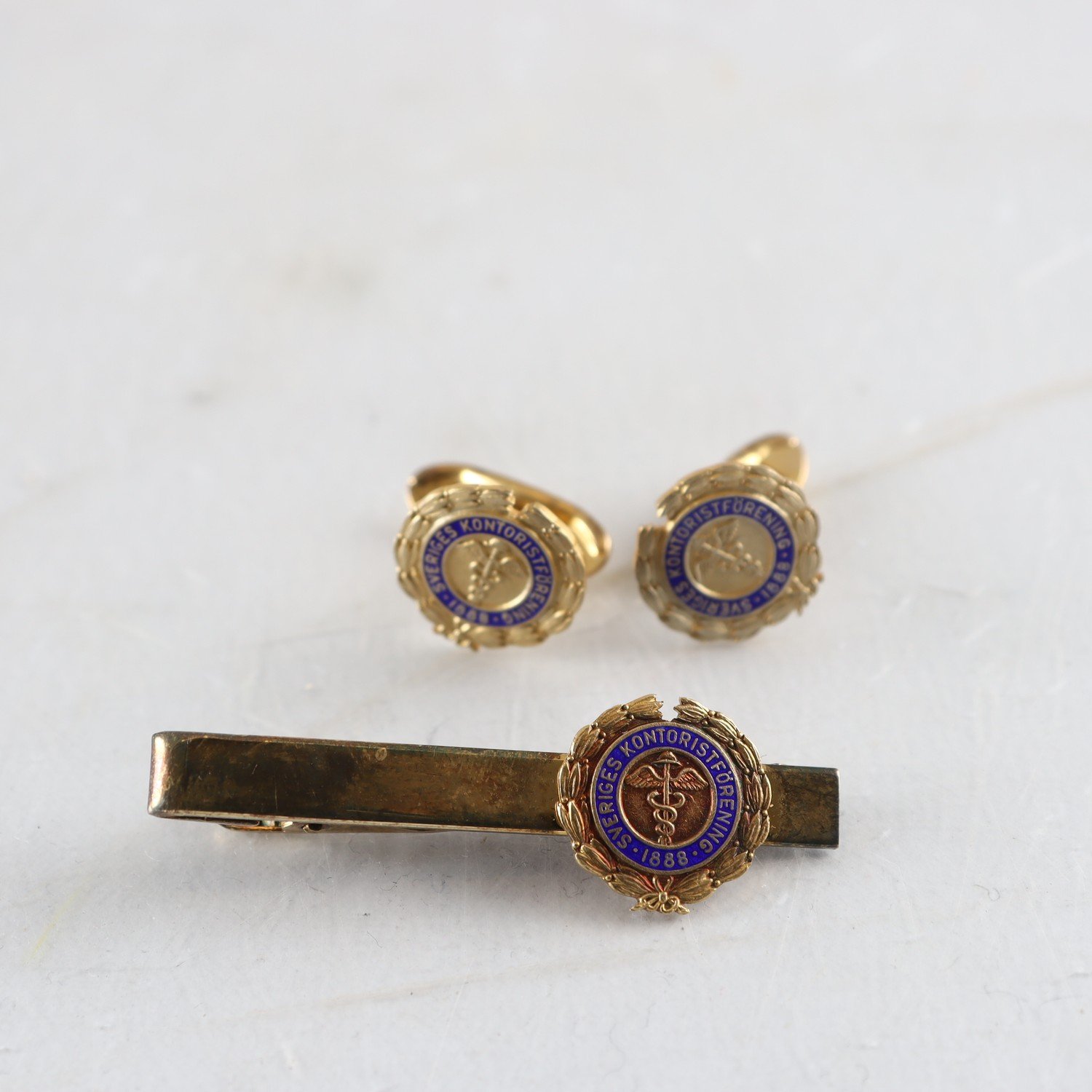 Set, Silver, Manschettknappar, Slipsnål