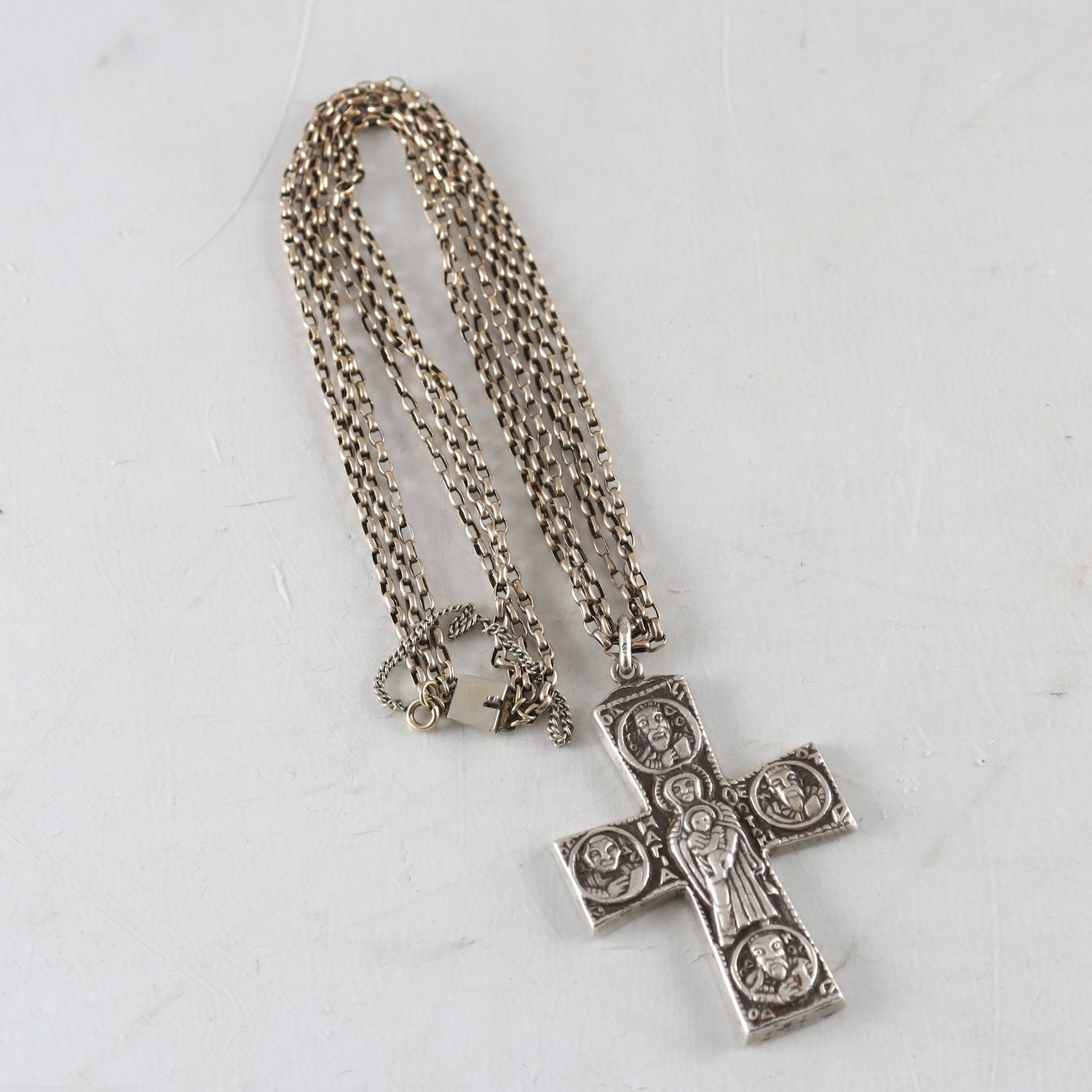 Halsband, Silver, Kors, Vikt: 49,8 g