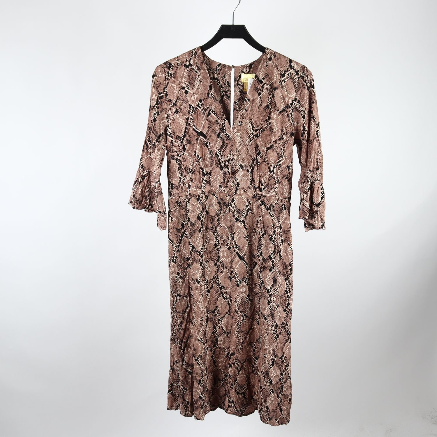 Klänning, H&M, brun, svart, stl. 40