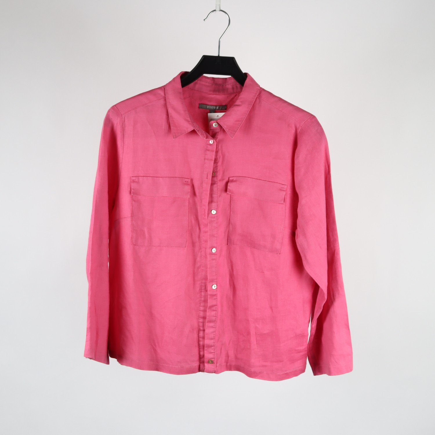 Blus, Fiore, rosa, lin, stl. 38